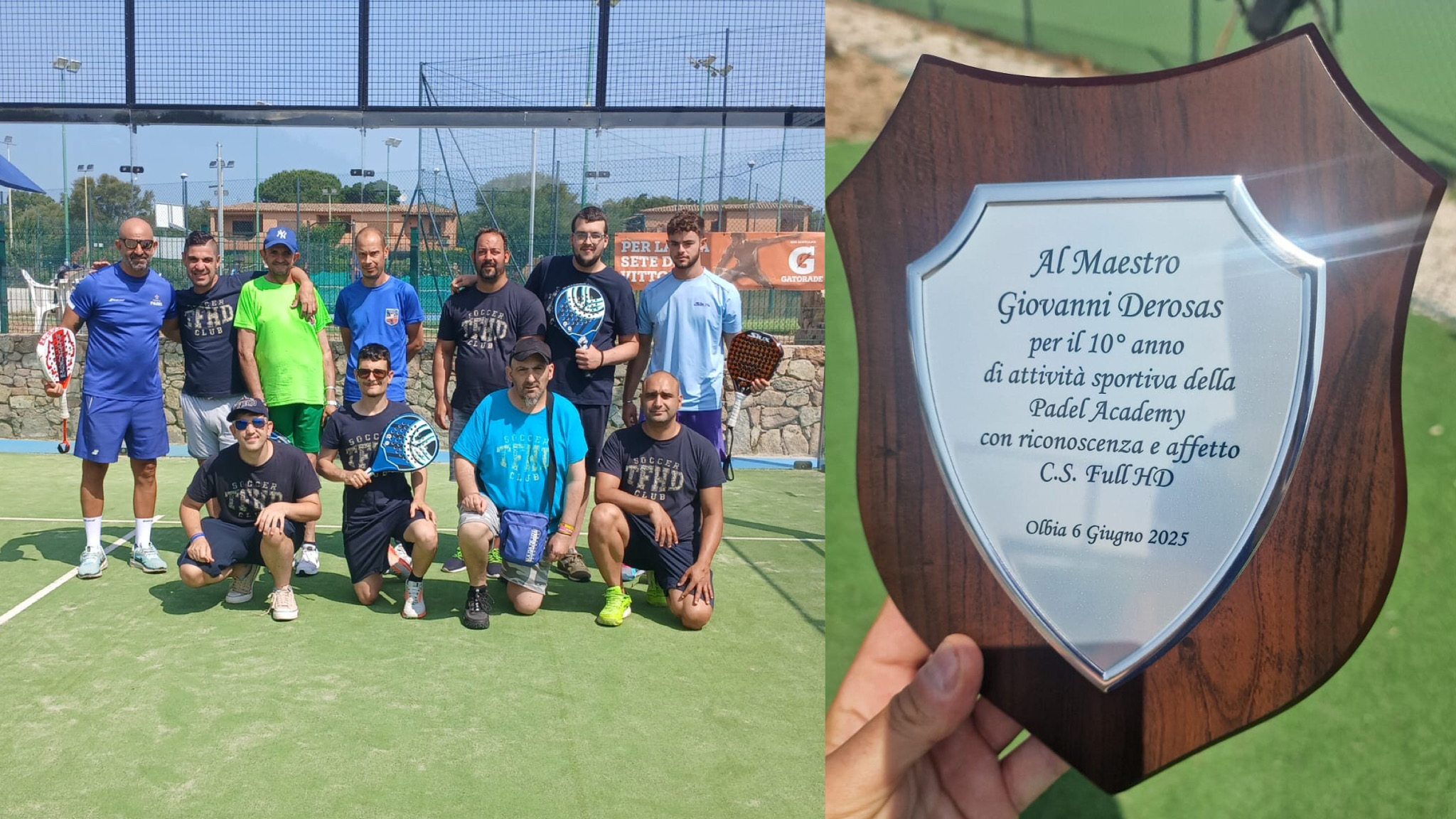 Olbia, i 10 anni con il padel del maestro internazionale Giovanni Derosas