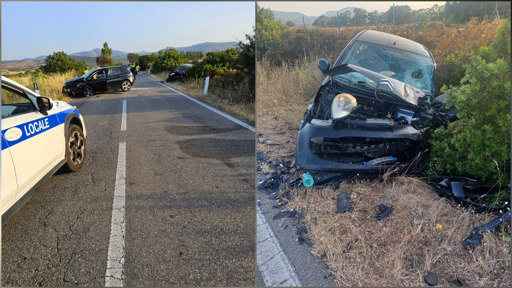 Olbia, frontale tra due auto: 5 feriti in codice rosso