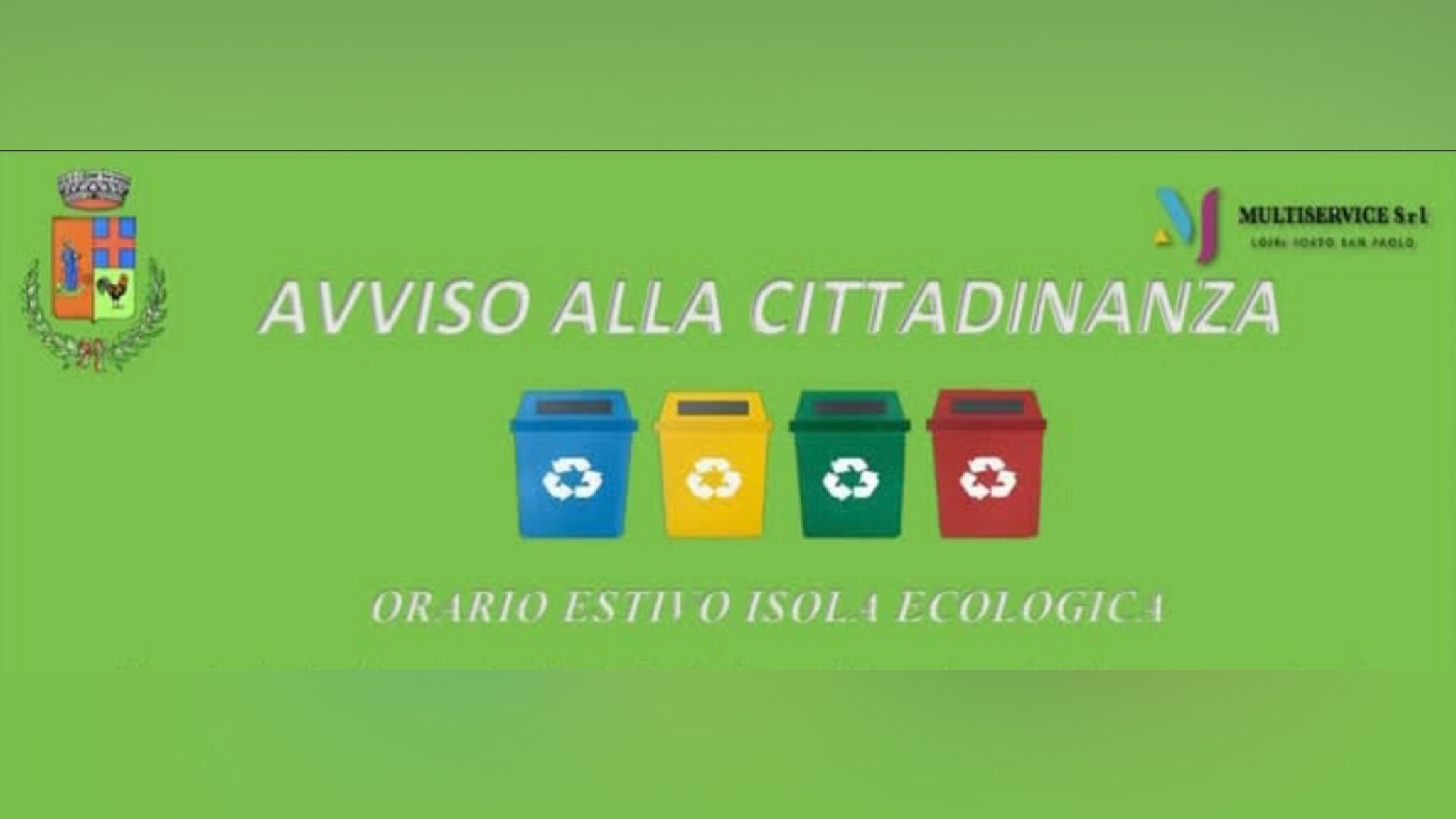 Loiri Porto San Paolo, i nuovi orari dell’isola ecologica