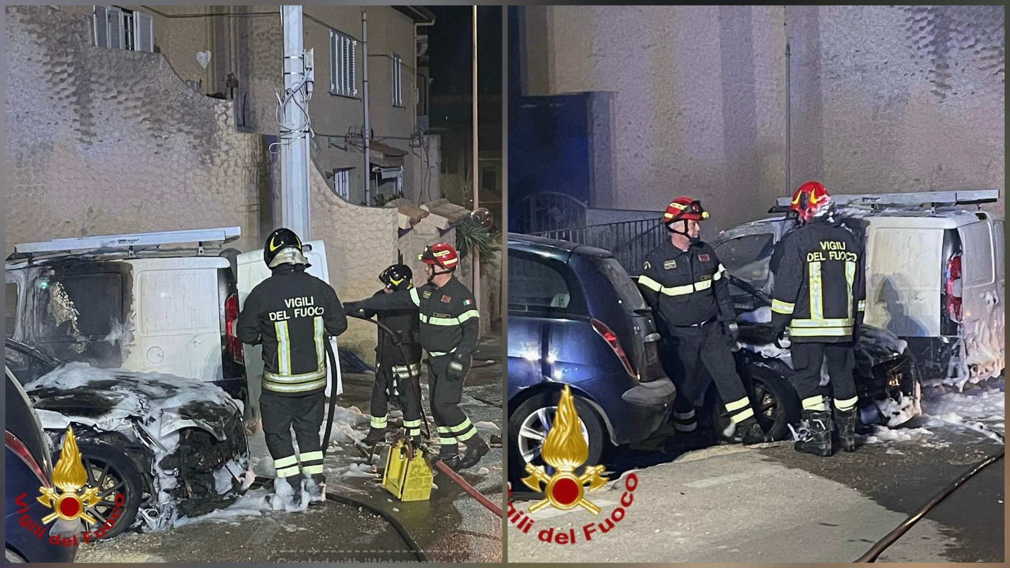 La Maddalena, due auto a fuoco nella notte
