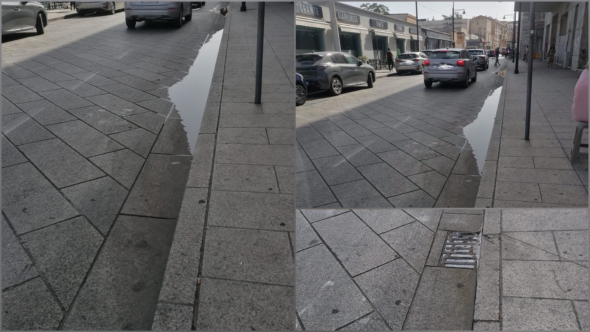 Olbia, acqua di fogna nel centro storico: la segnalazione di esercenti e residenti 