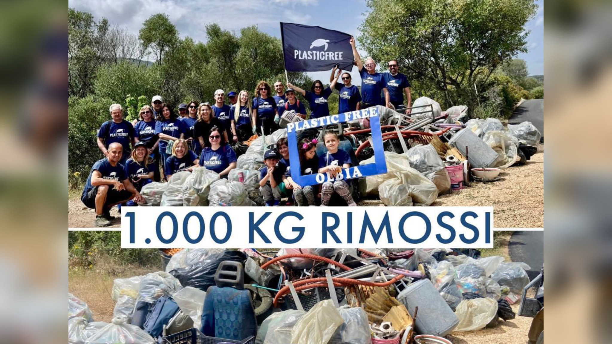 Olbia, eccezionale bottino per la Plastic Free