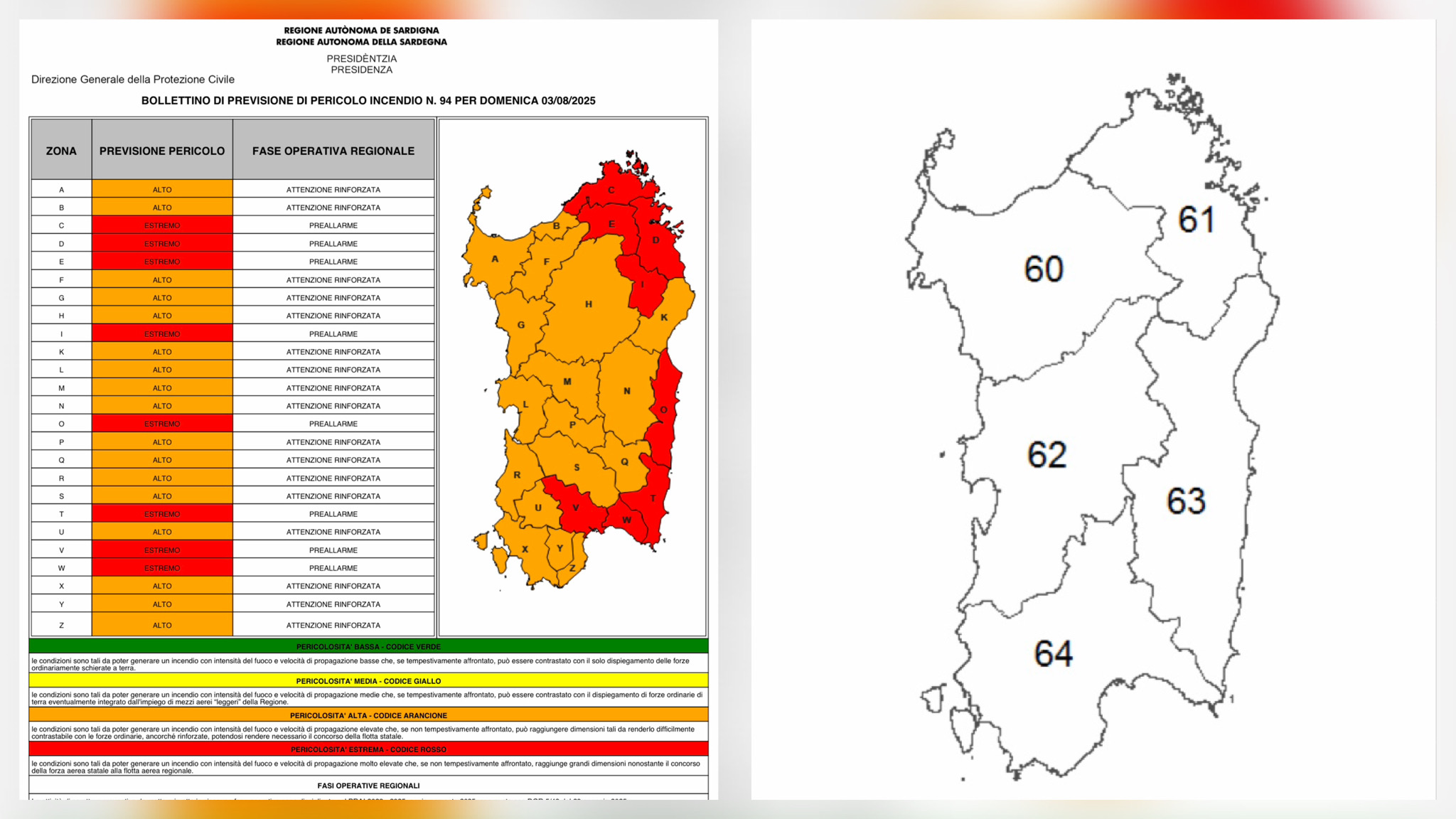 Allerta incendi: codice rosso in Gallura