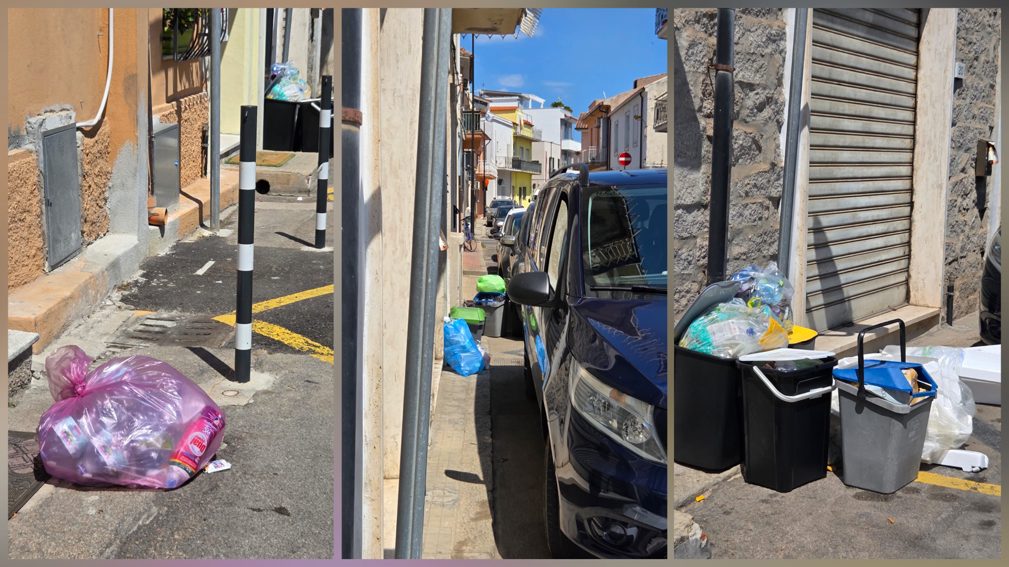 Olbia, emergenza rifiuti in via Brigata Sassari