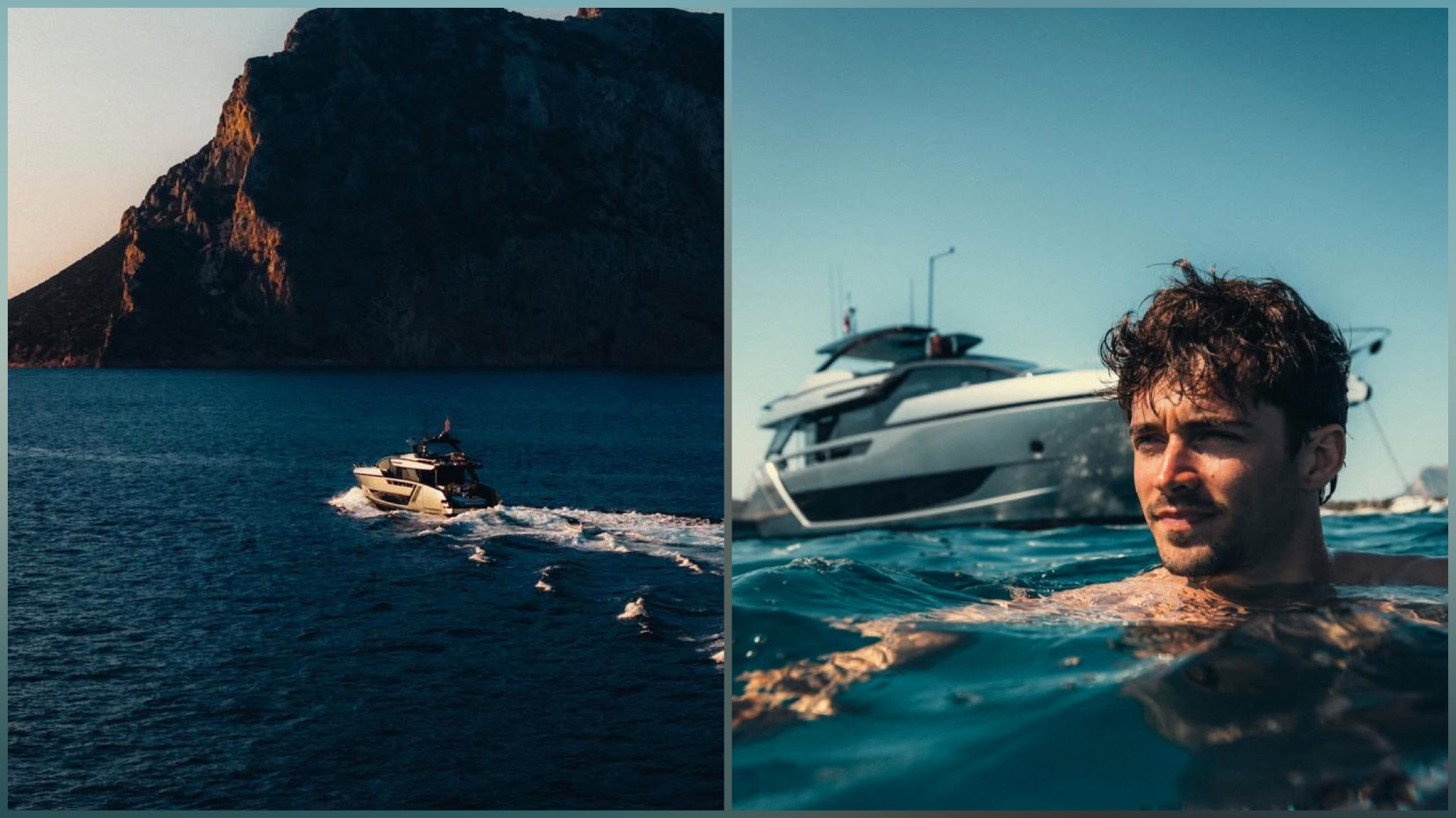 Il pilota di Formula 1 Charles Leclerc in Gallura