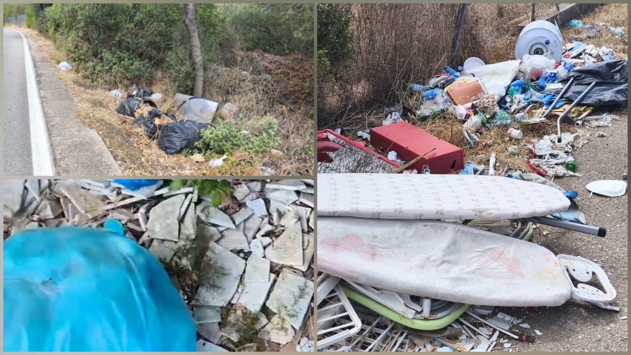 Olbia, cresce la discarica a cielo aperto a Rudalza, sulla provinciale 16 