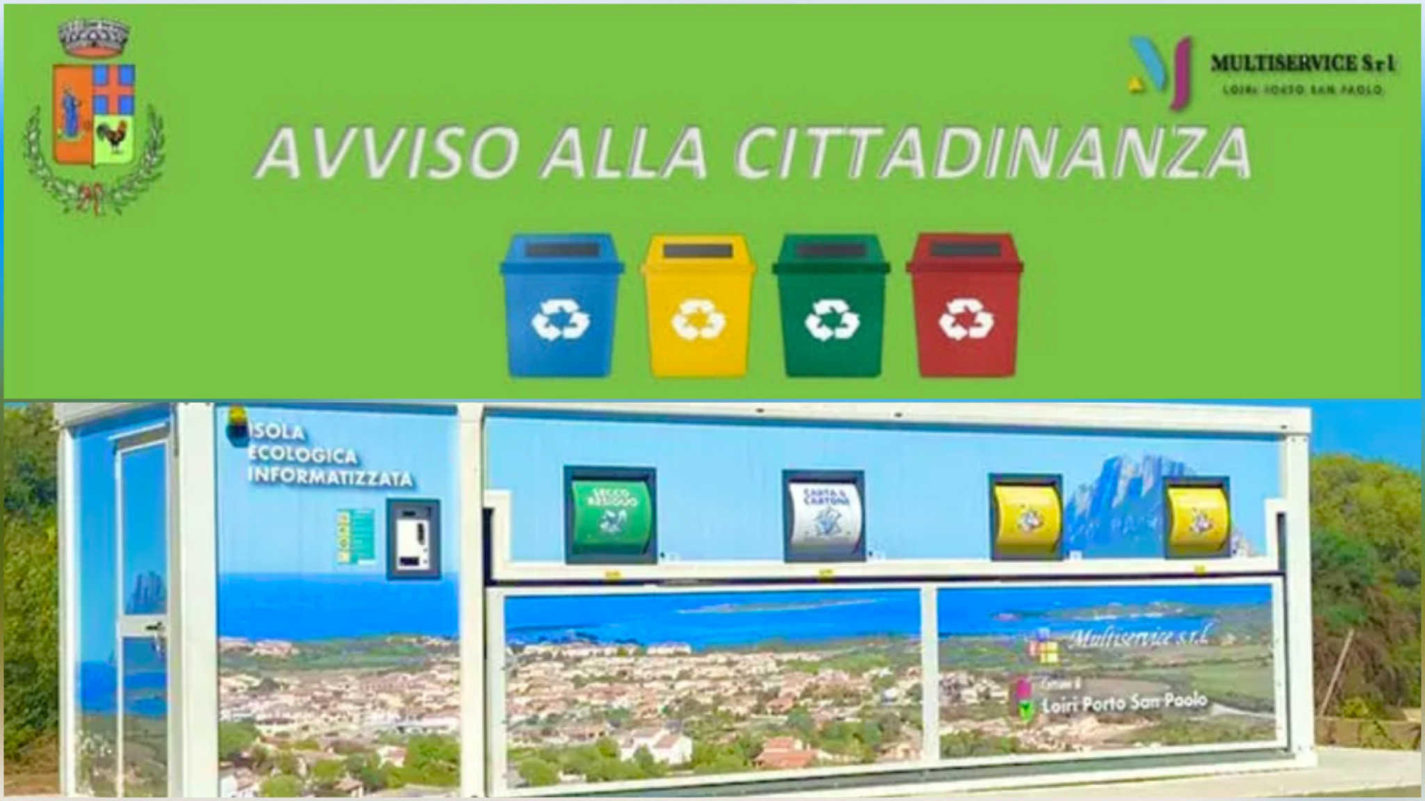 Loiri Porto San Paolo, cambiano gli orari di apertura dell’isola ecologica mobile