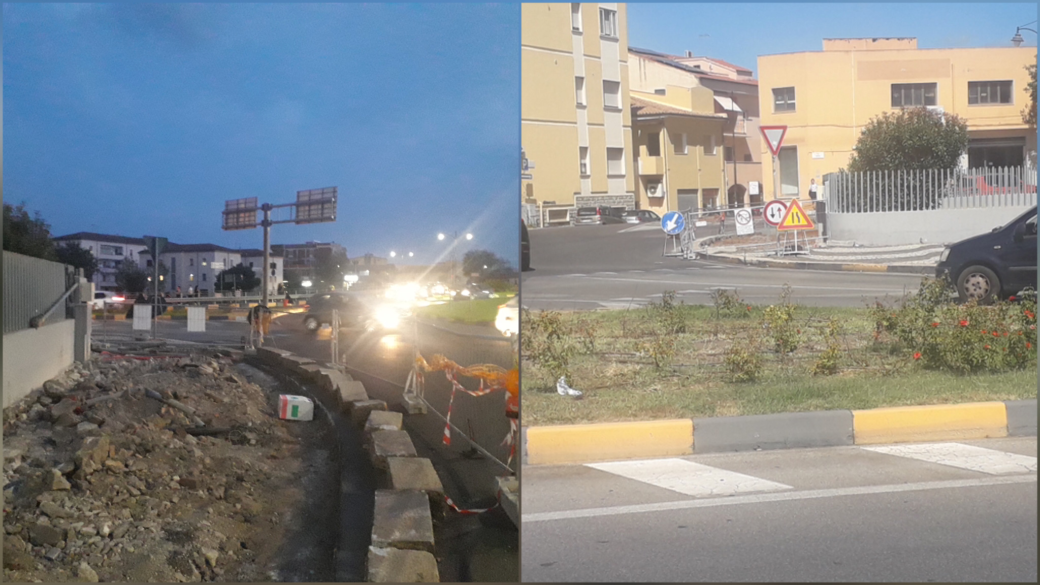 Olbia, corsia pedoni assenti in via Roma durante il rifacimento dei marciapiedi 