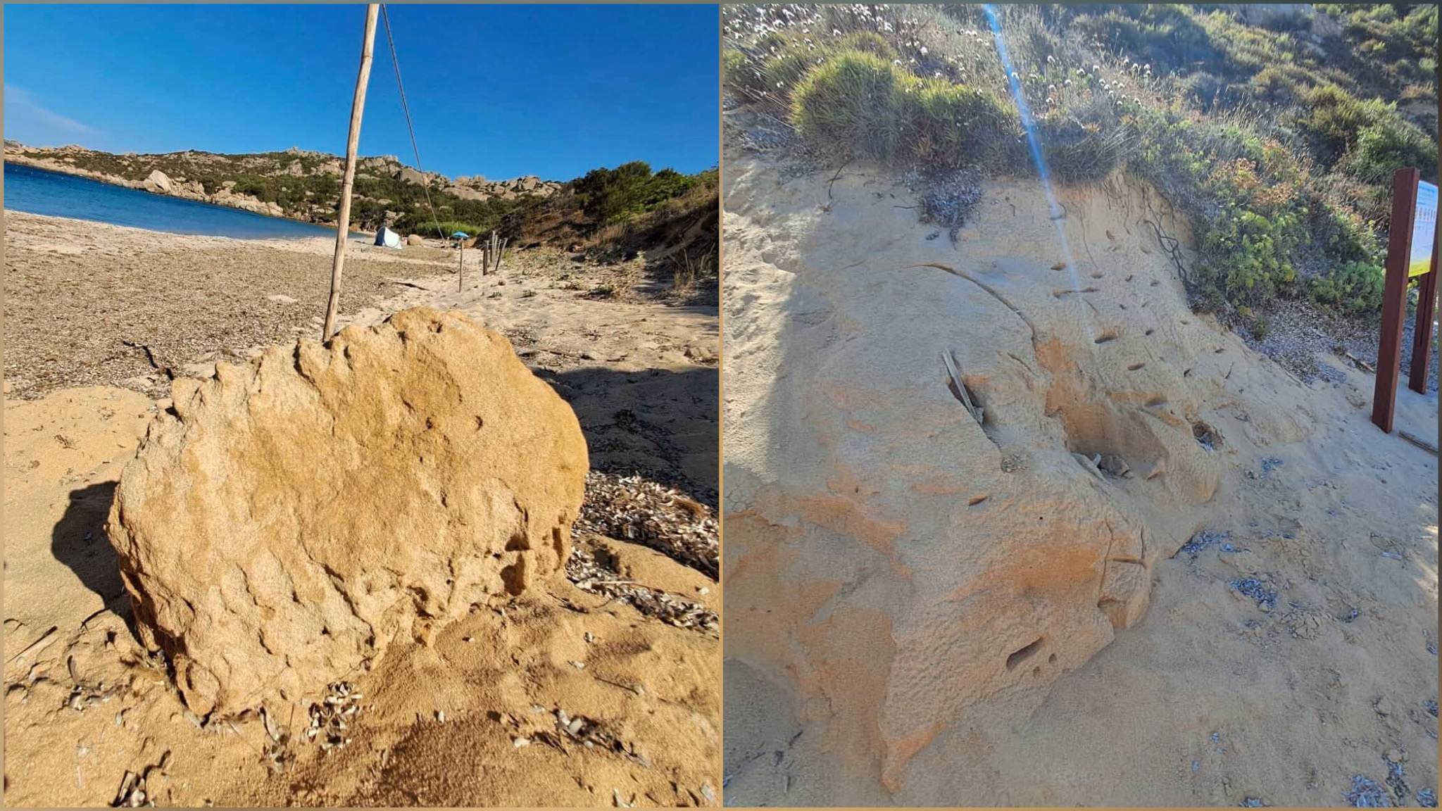 Palau, nuovi e gravi atti vandalici sulla duna fossile di Cala di Trana