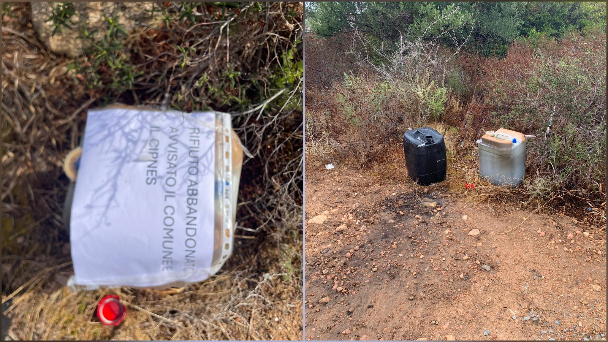 Olbia, abbandono di oli esausti a Cala Saccaia