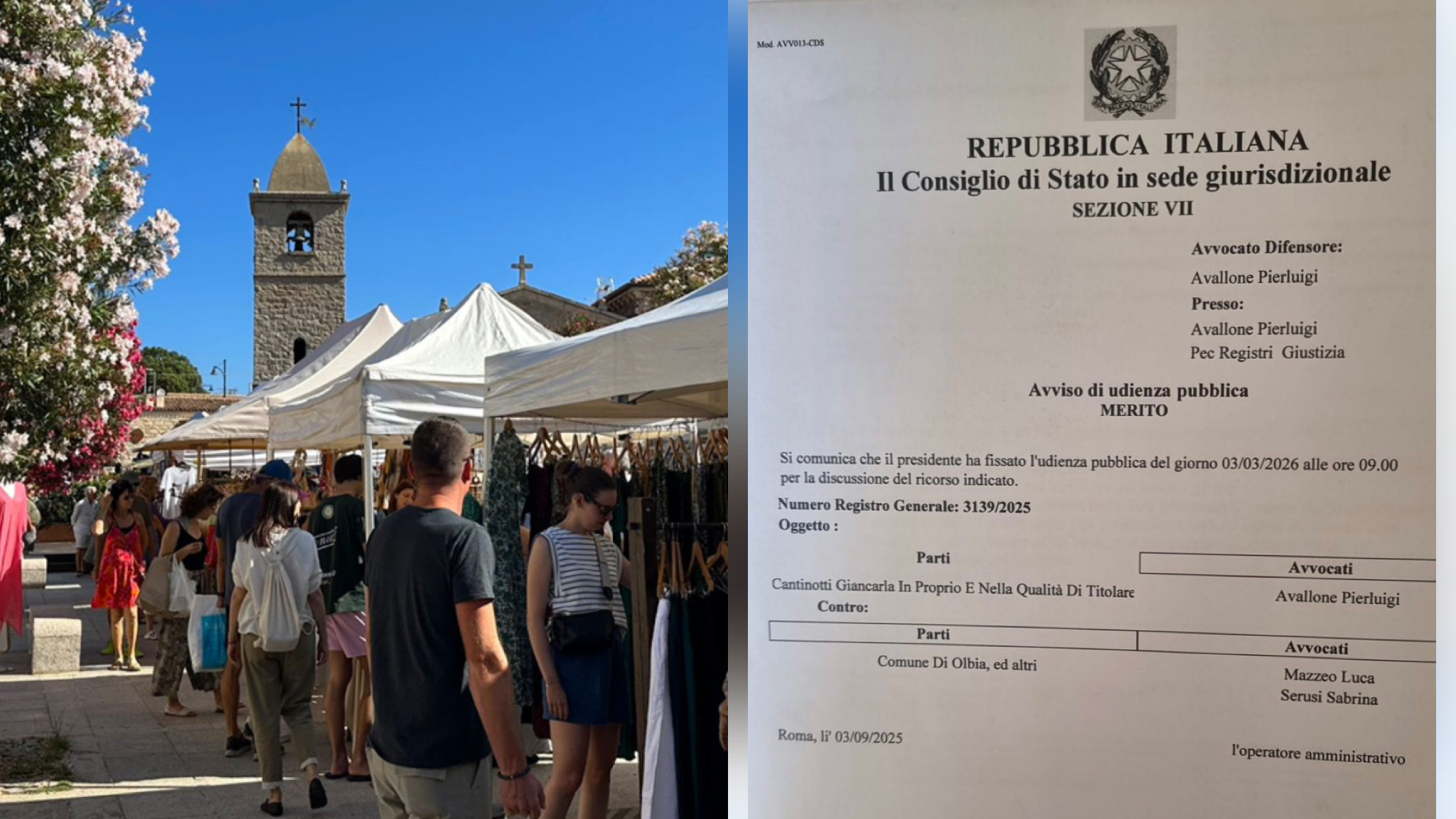 Mercato di San Pantaleo, il Consiglio di Stato si pronuncerà tra qualche mese: fissata l’udienza