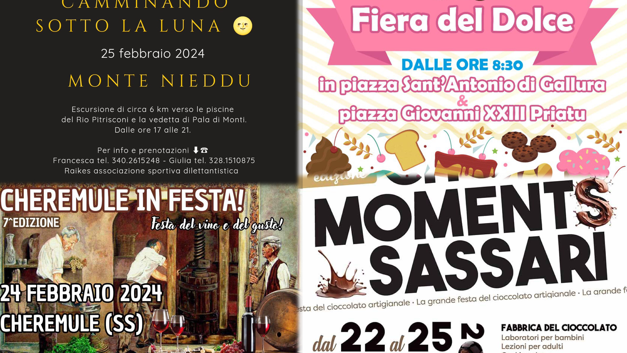 Gallura, gli eventi della domenica: ecco i dettagli