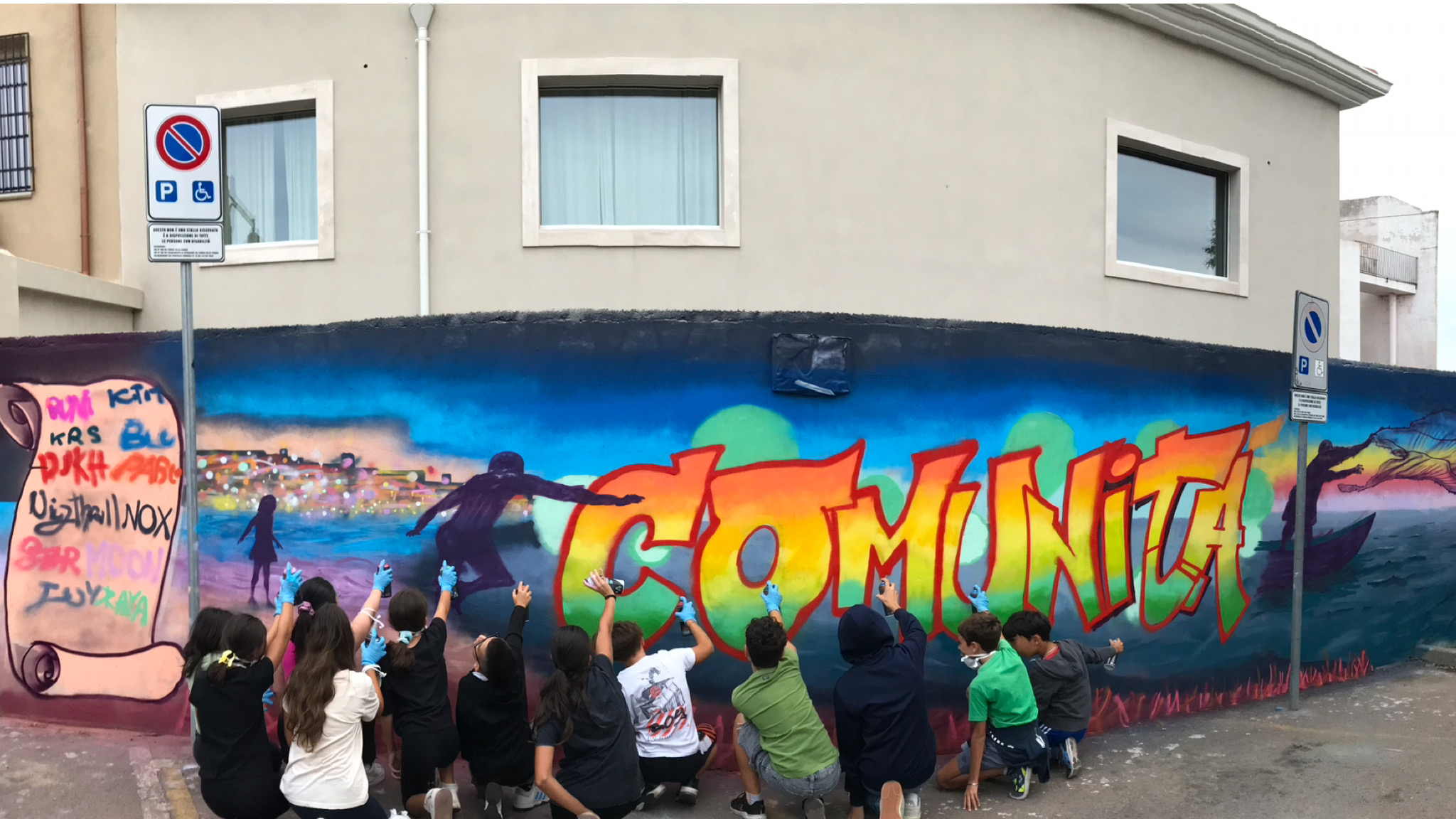 A Olbia la comunità si racconta attraverso la street art con i ragazzi del Progetto Giovani