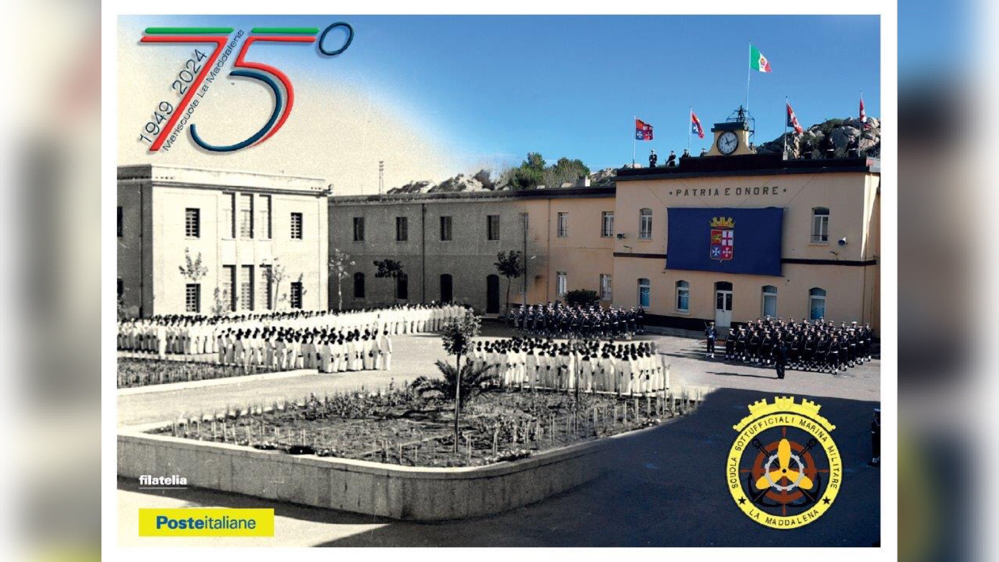 La Maddalena, annullo filatelico per l’anniversario della scuola della marina Militare