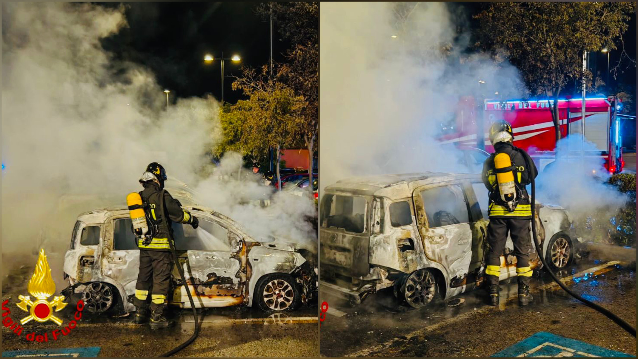 Olbia, tre auto a fuoco nella notte