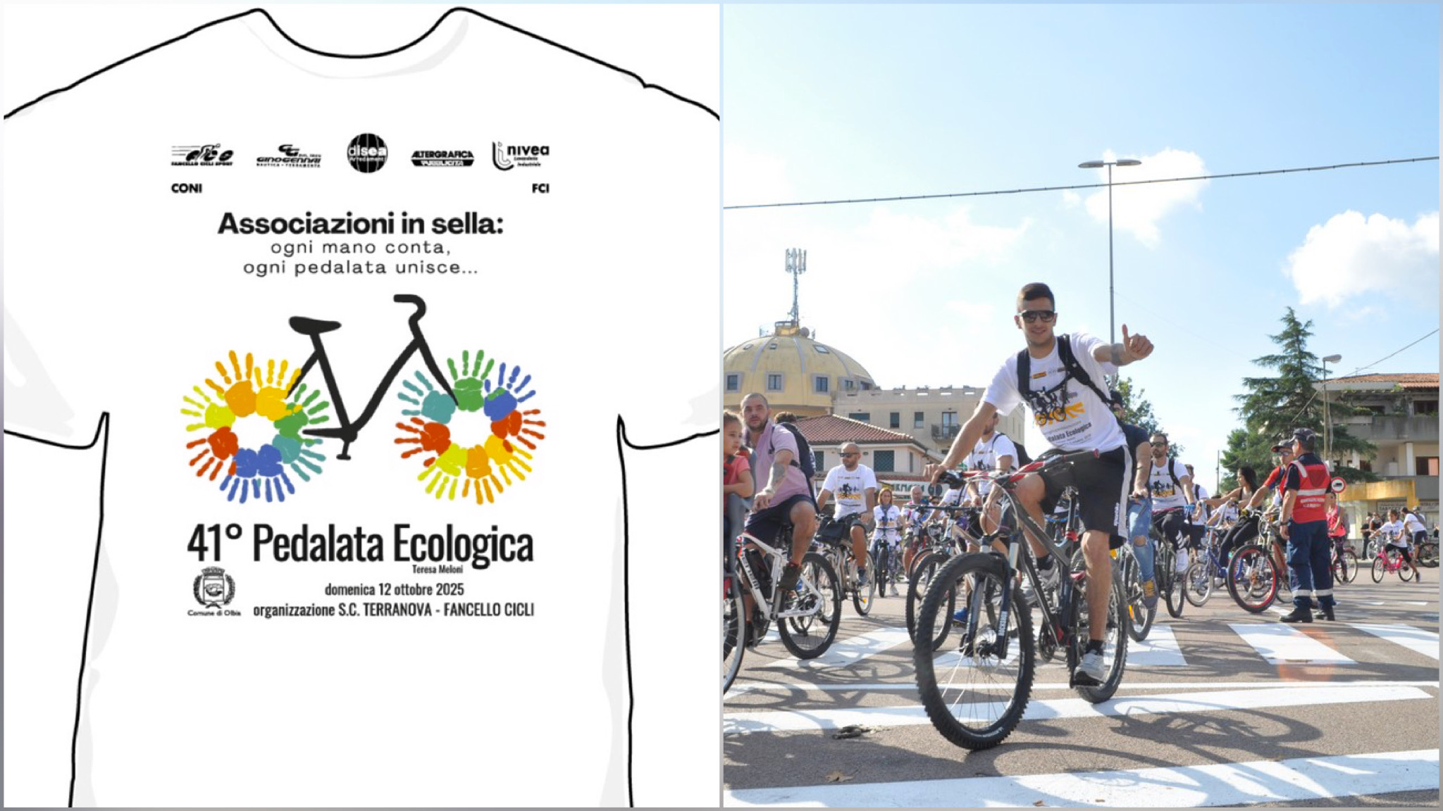 Olbia, le associazioni e il volontariato viaggiano pedalando