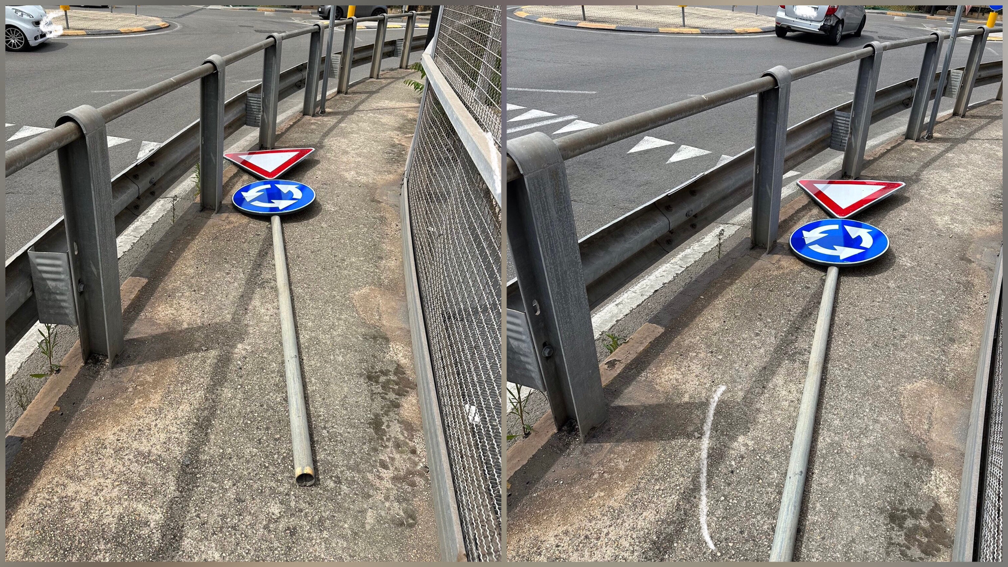 Olbia: cartello blocca passaggio pedonale della sopraelevata