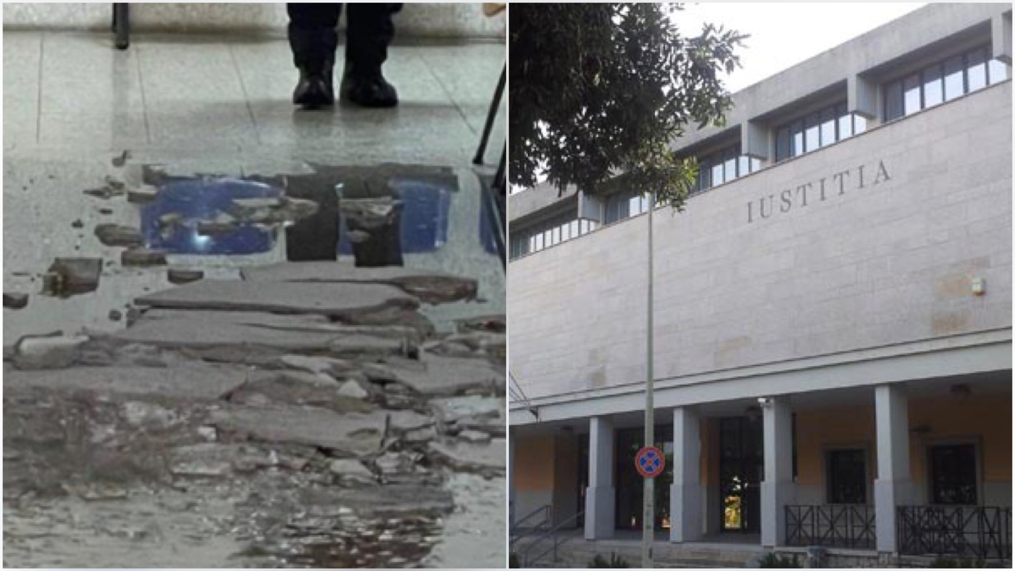 Tempio, crolla il soffitto del tribunale: Vigili del Fuoco al lavoro 