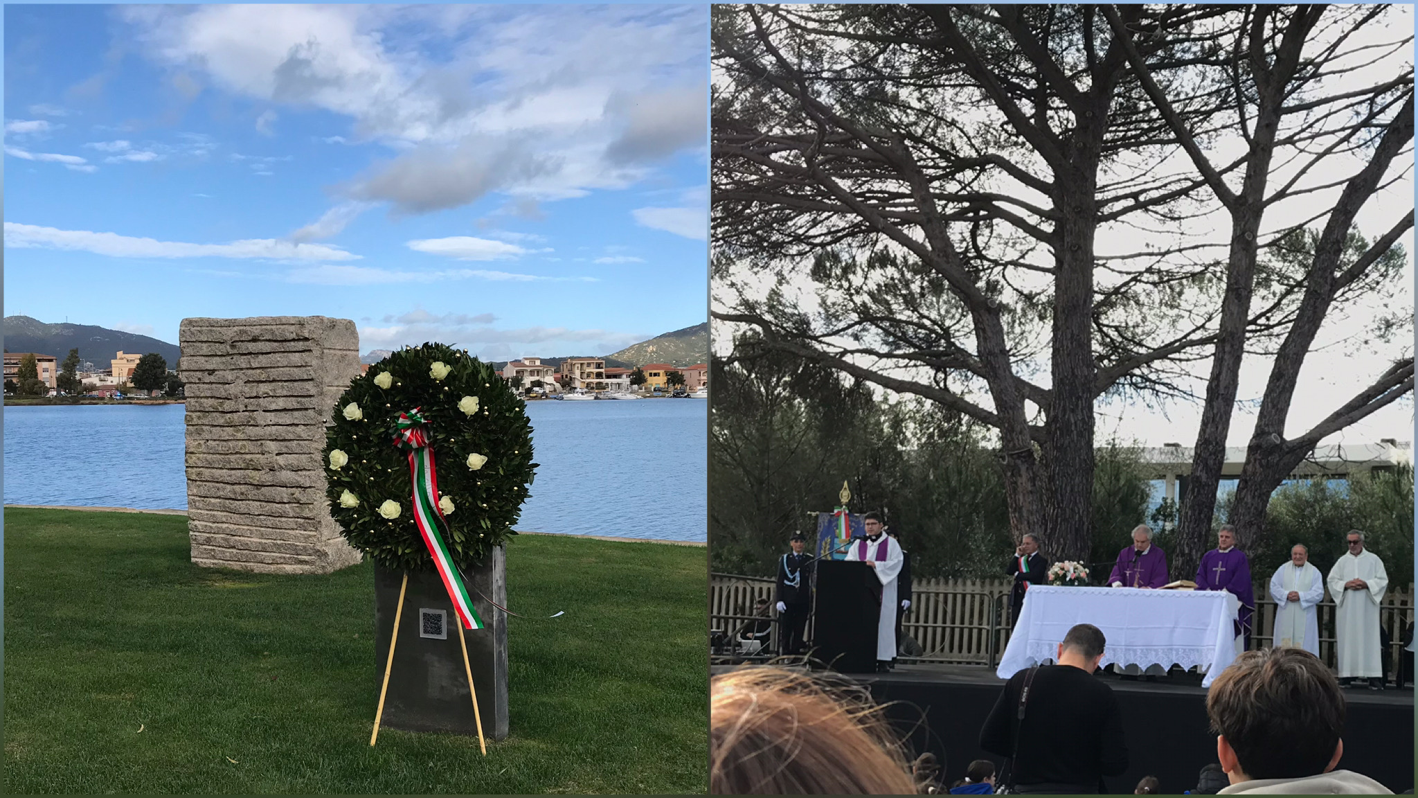 Olbia, 9 rose bianche per le 9 vittime dell’alluvione che colpì la città il 18 novembre 2013