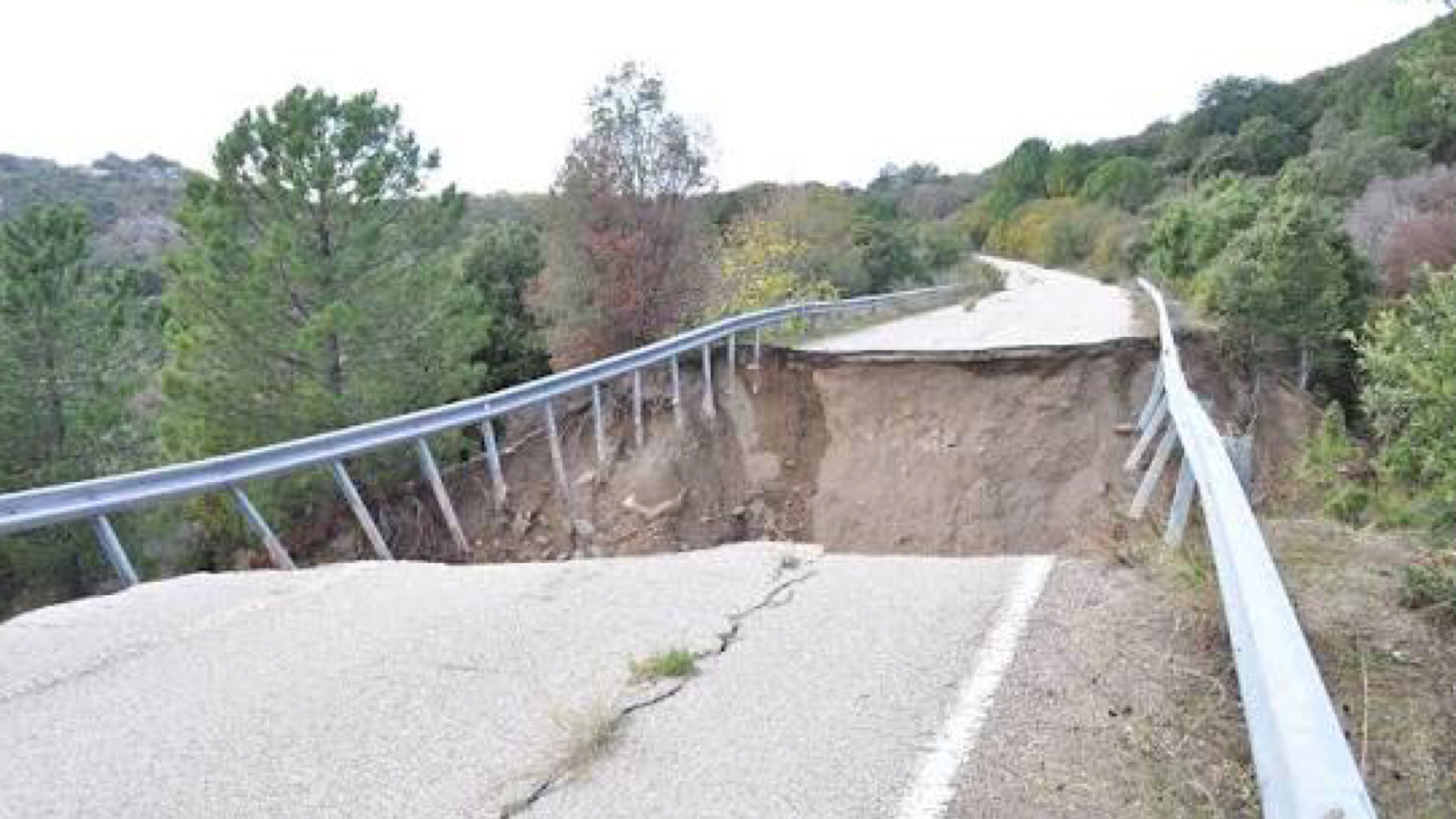 Olbia, monte Pino, crollo del ponte: al via il processo d’appello