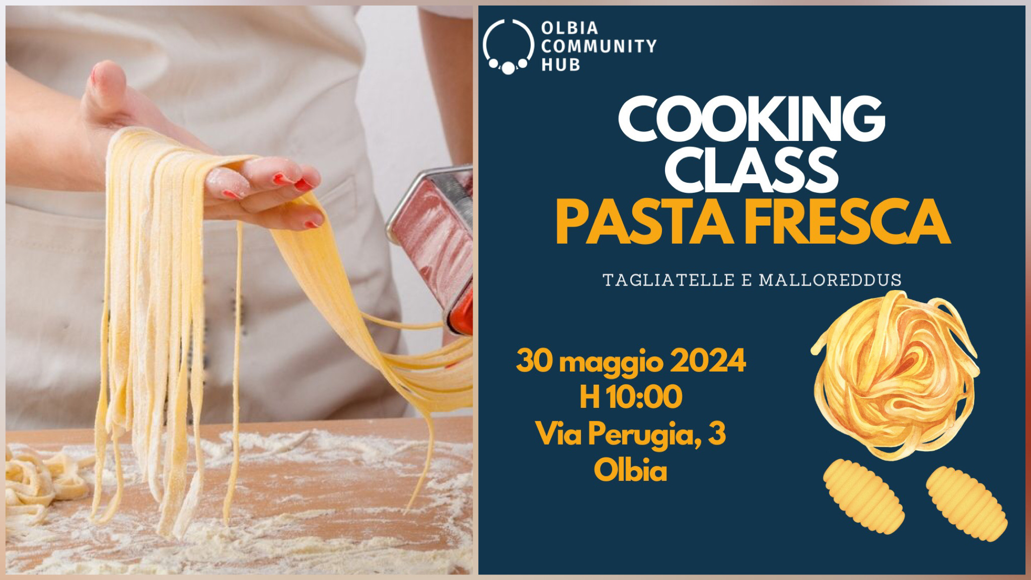 Olbia, al Community hub si fa la pasta fresca 