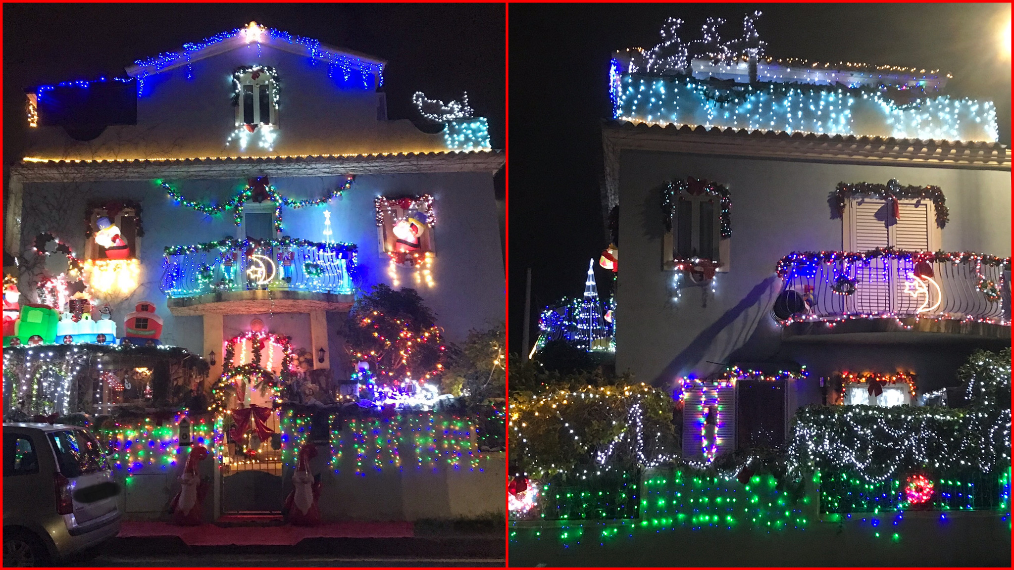 Olbia, scorci di Natale in zona di via Petta e via Veronese