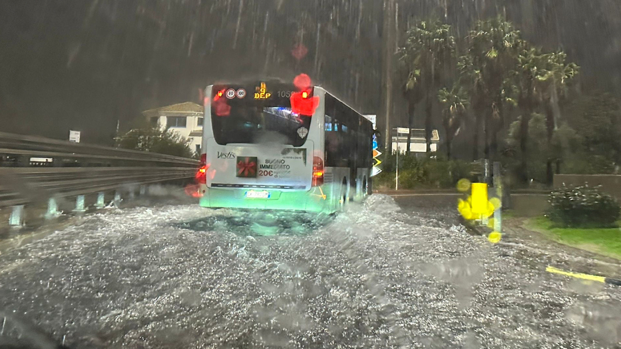 Olbia, città allagata dopo qualche ora di piogge intense