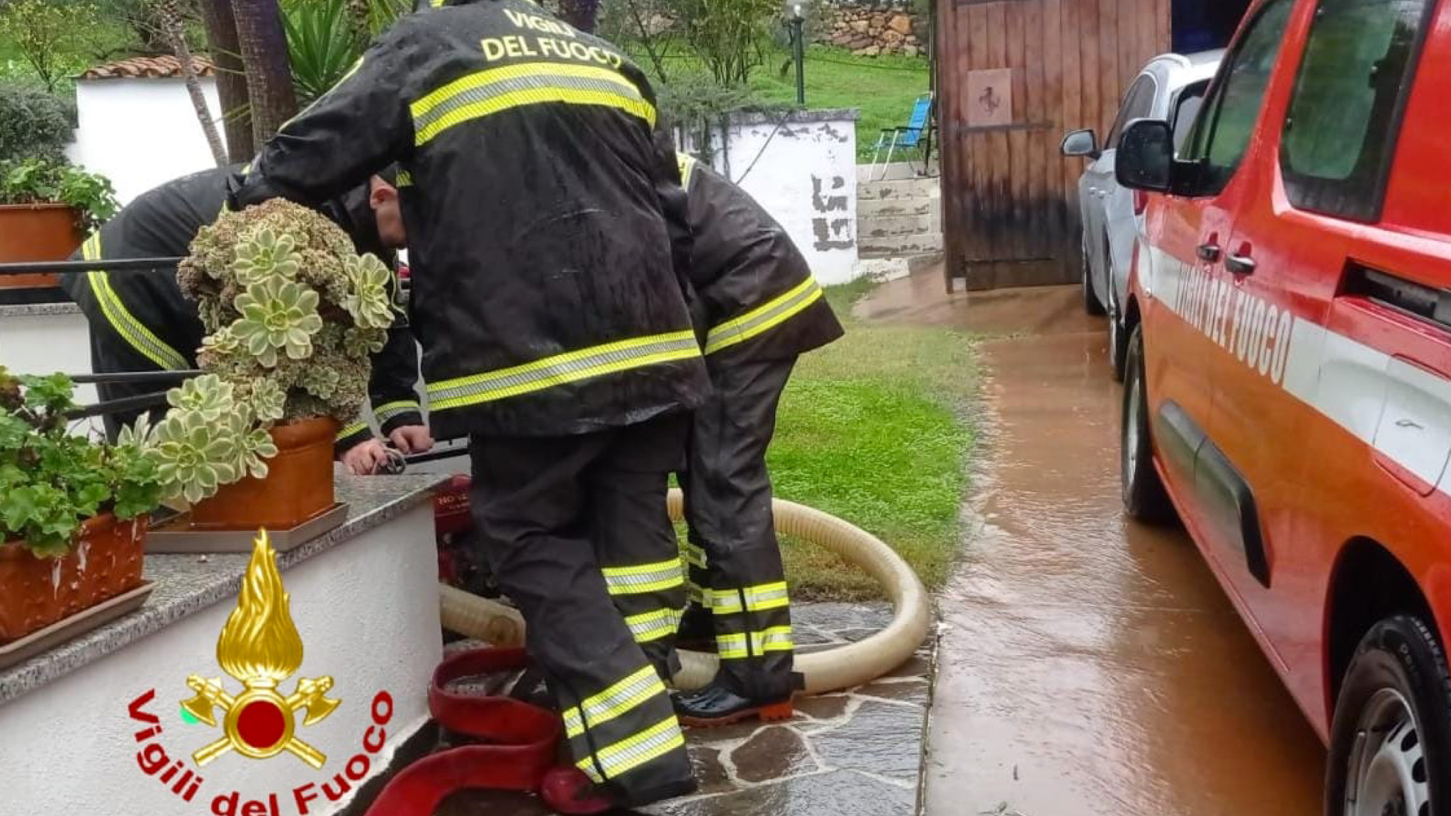 Maltempo in Gallura: numerosi gli interventi dei Vigili del Fuoco