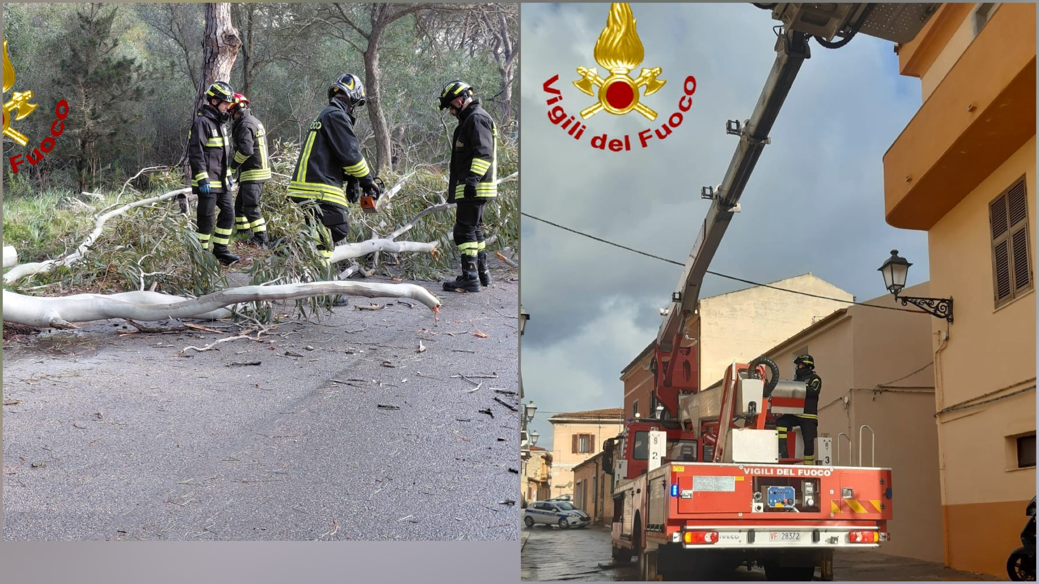 Numerosi interventi dei vigili del Fuoco per il maltempo