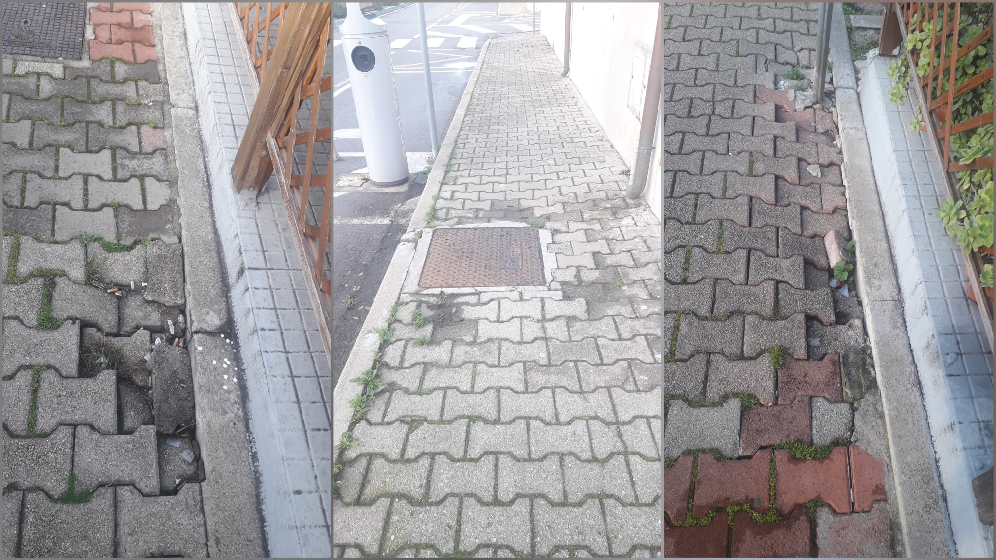 Olbia, i marciapiedi di via Imperia come un campo da golf