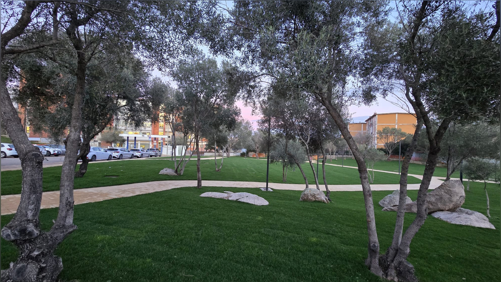 Poltu Quadu sorprende Olbia, ecco il nuovo parco tra palazzi e asfalto: le prime foto