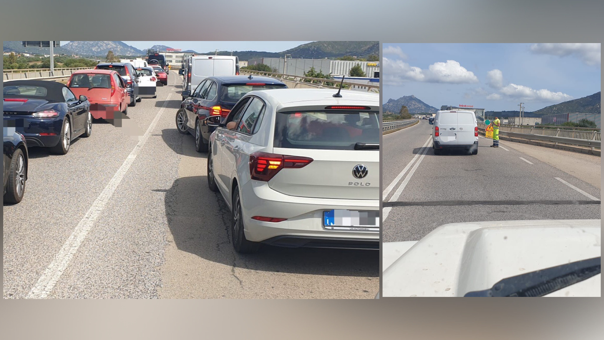 Olbia: incolonnamento sulla sopraelevata