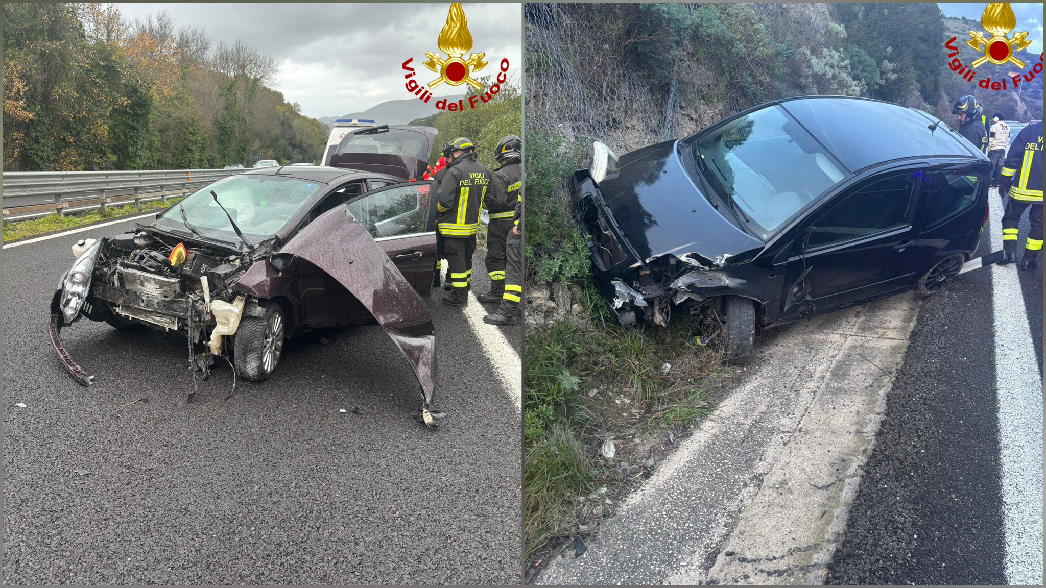 Doppio intervento per i Vigili del Fuoco di Sassari: feriti due conducenti d’auto