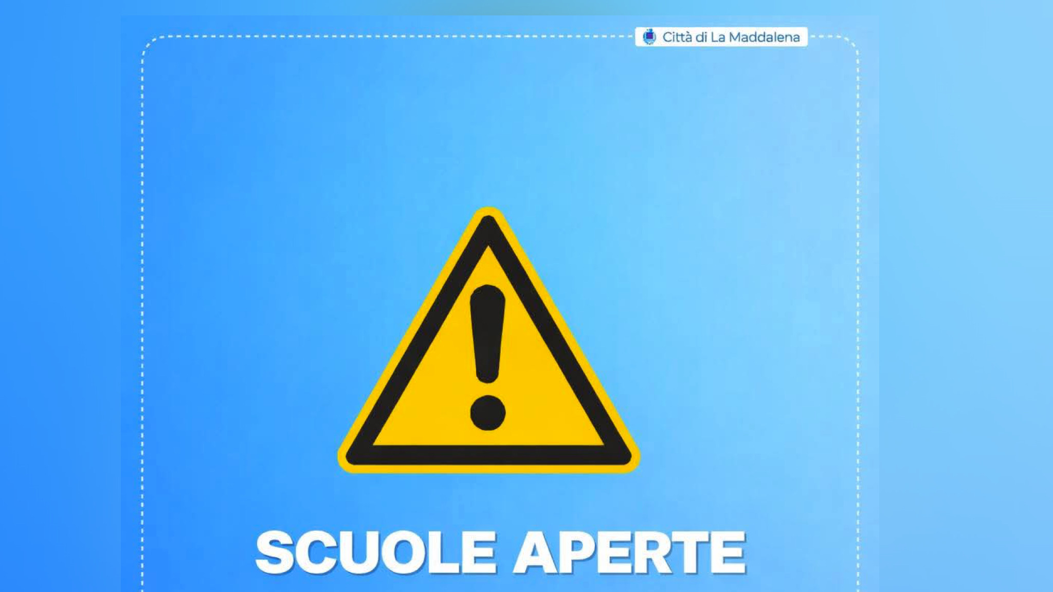 La Maddalena: scuole aperte nella giornata di lunedì 19