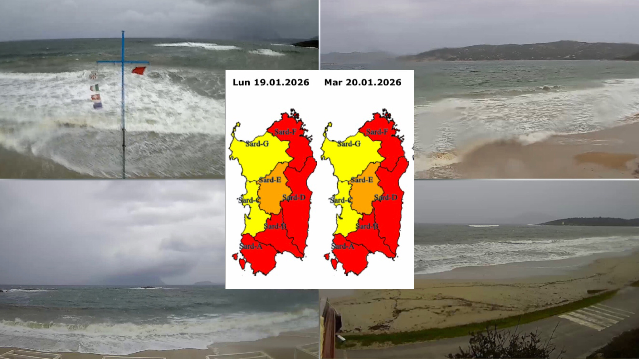 Il ciclone Harry prosegue la sua corsa nell’Isola: ecco gli aggiornamenti 