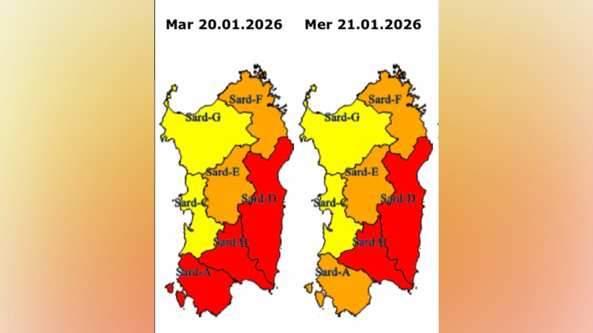 Nuovo bollettino meteo: la mappa dei rischi idrogeologici e idraulici, resta alta l’attenzione