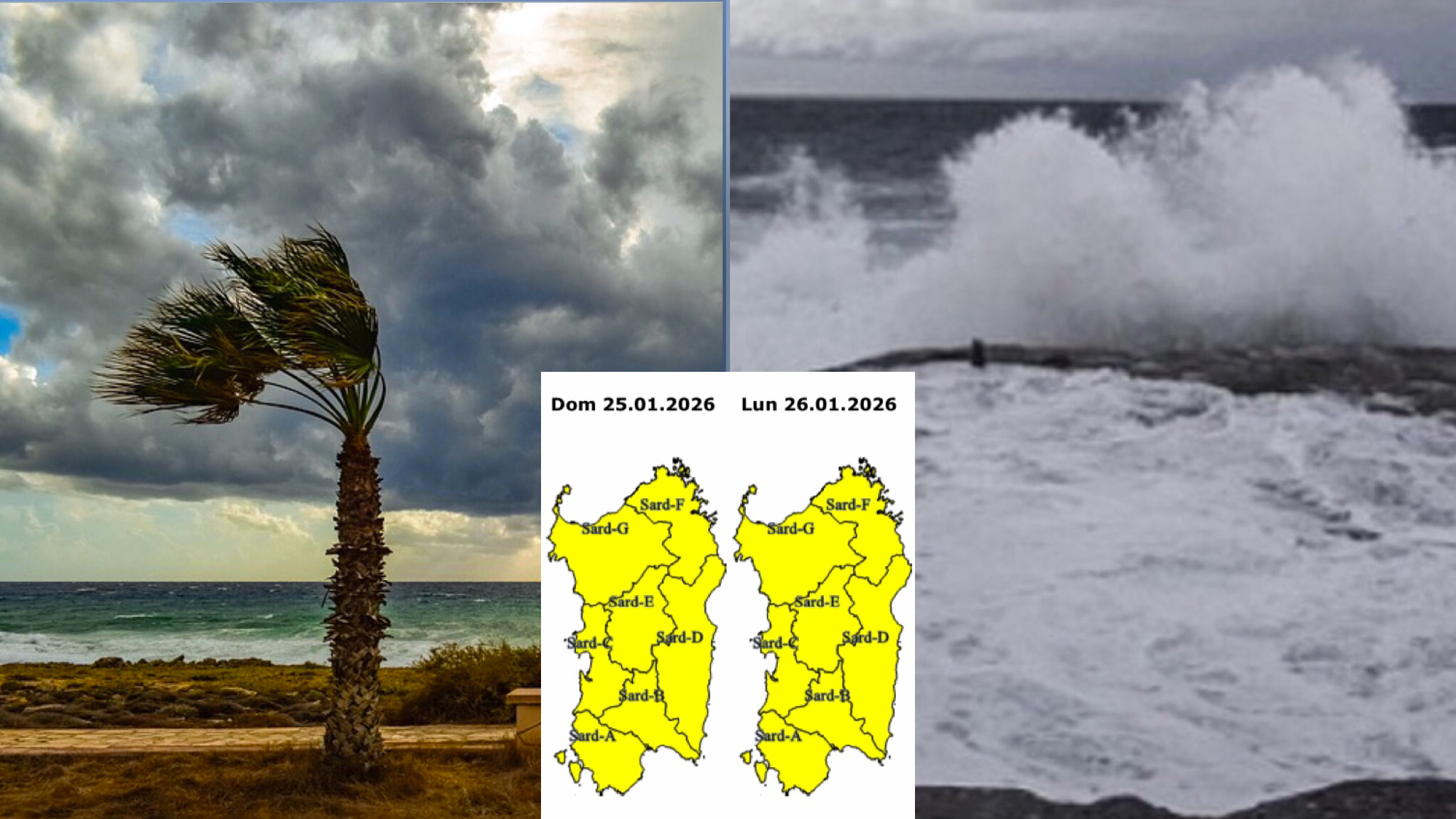 Allerta meteo anche per la giornata di lunedì: coinvolta la Gallura 