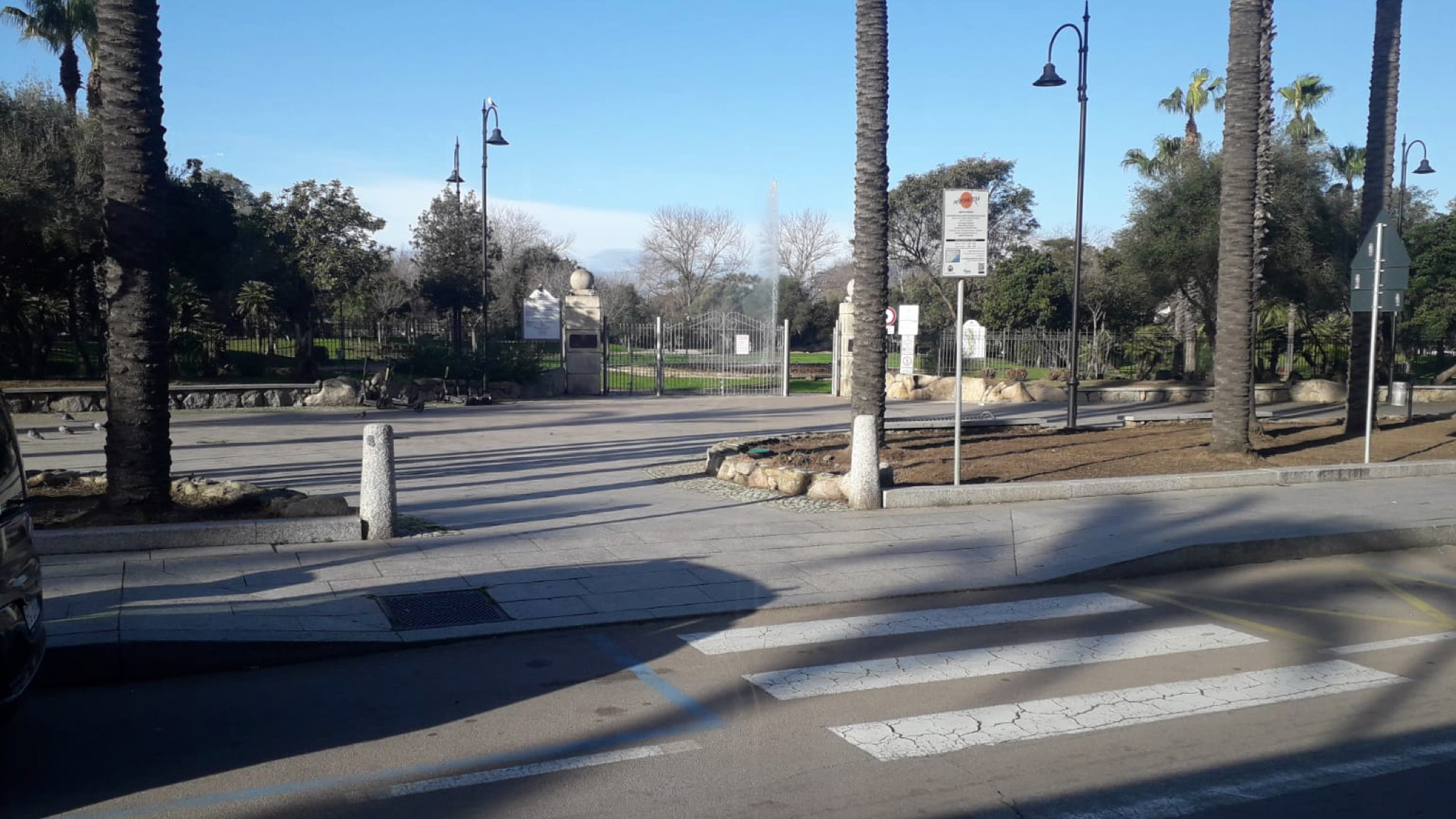 Olbia, chiusura del parco Fausto Noce a causa del forte vento