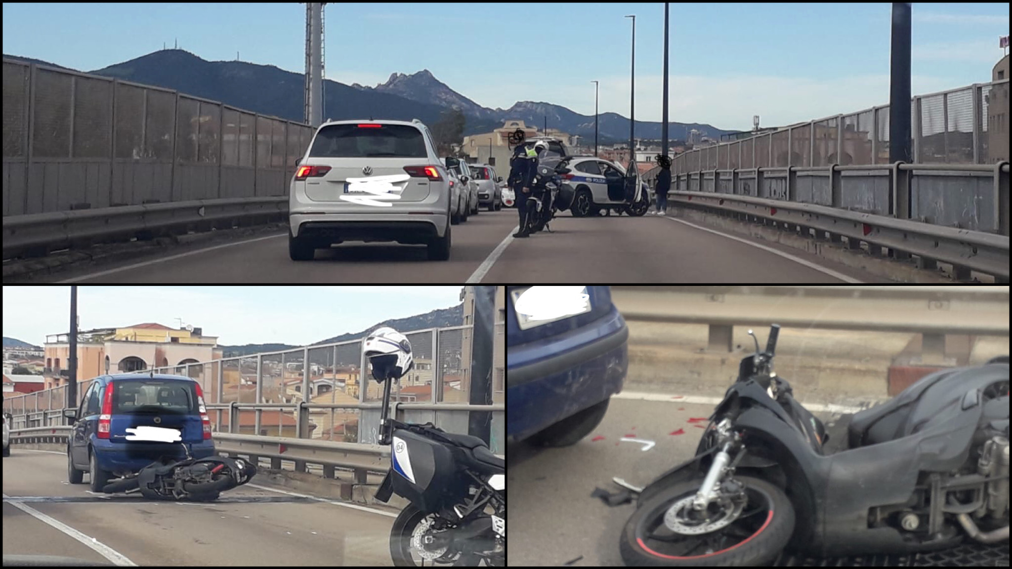 Olbia, incidente sulla sopraelevata: c’è un ferito 