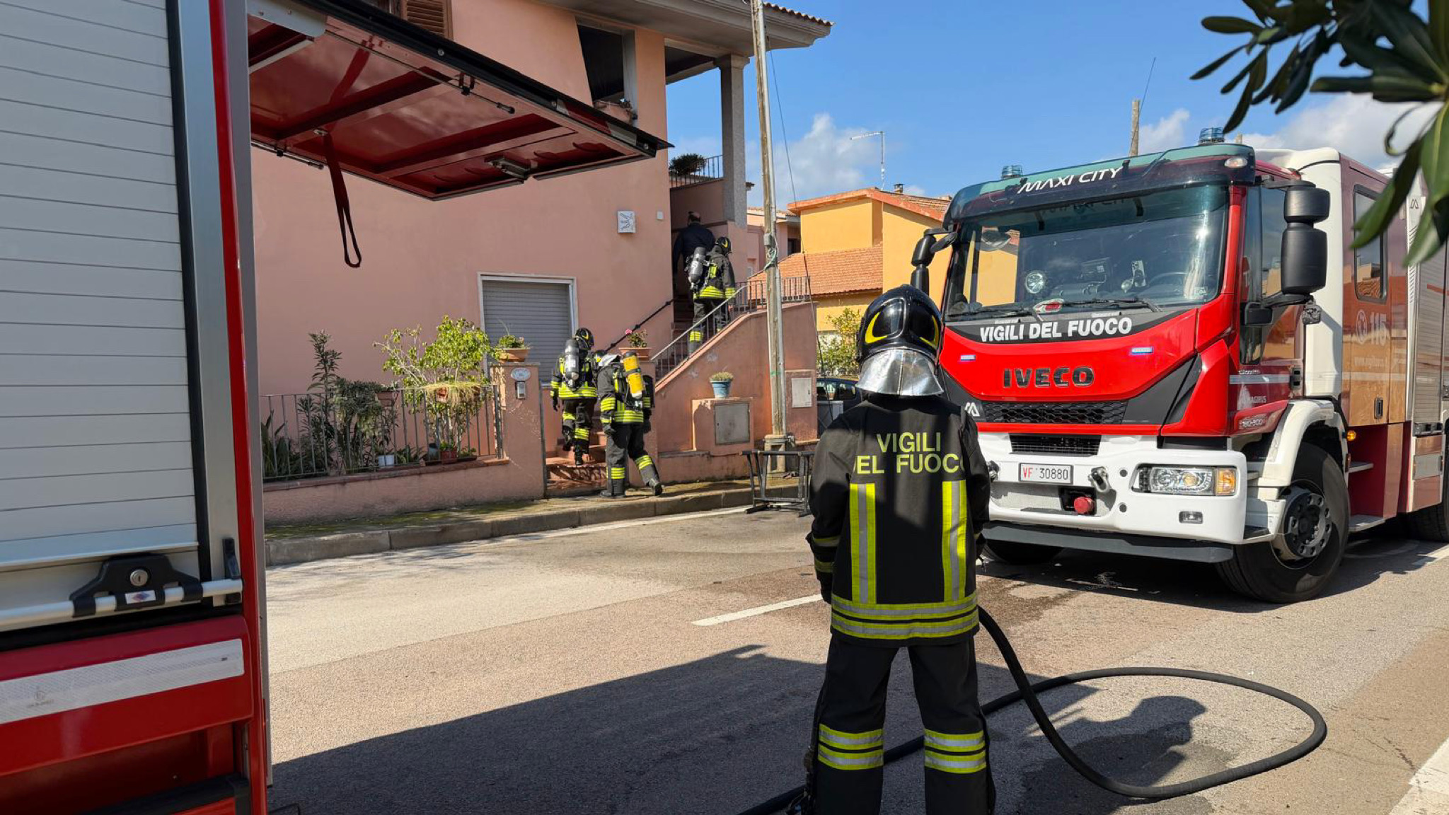 Olbia, incendio in via Asti: il ringraziamento della fam. Asara