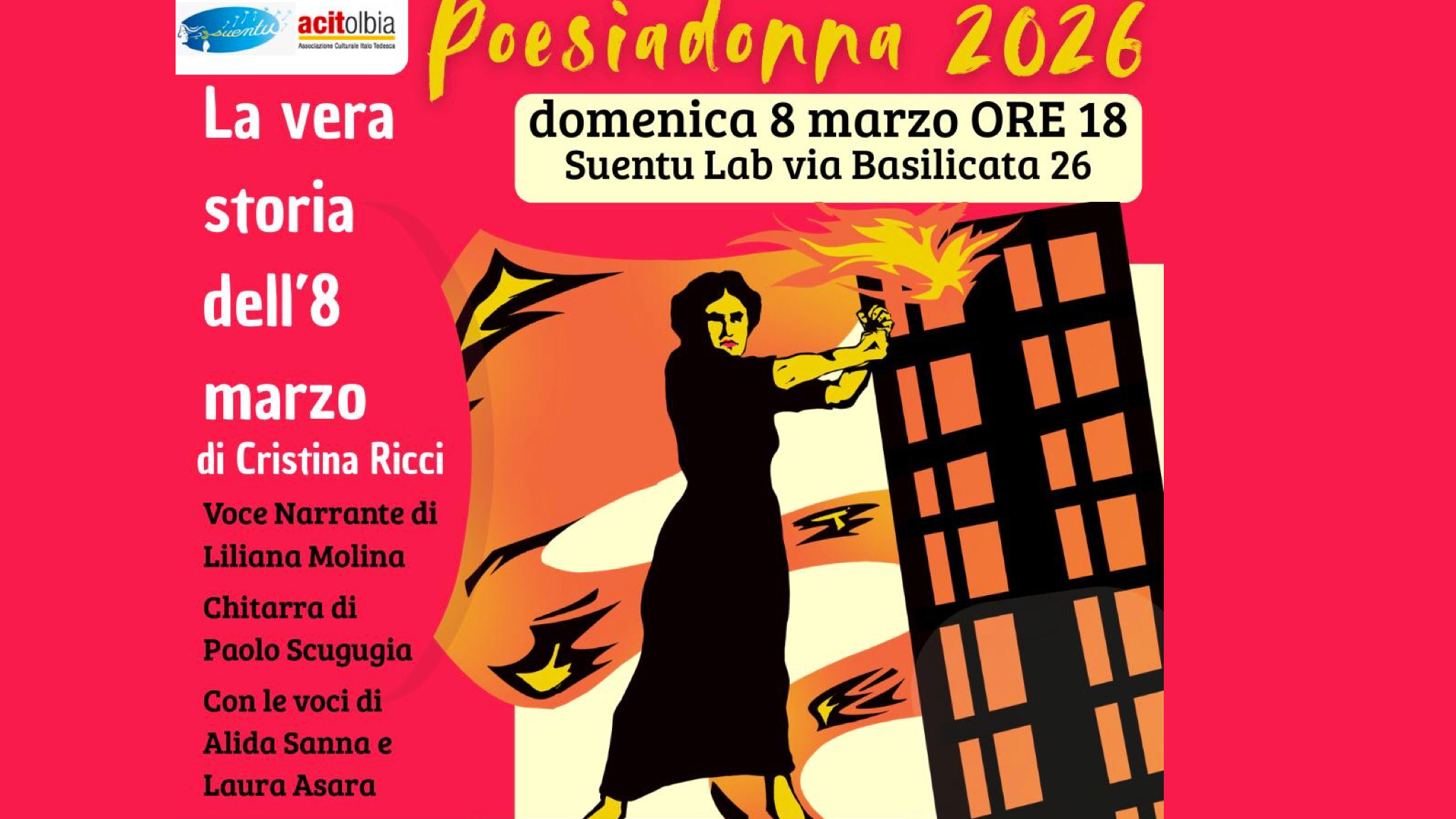 Olbia, “La vera storia dell’8 marzo” sul palco 