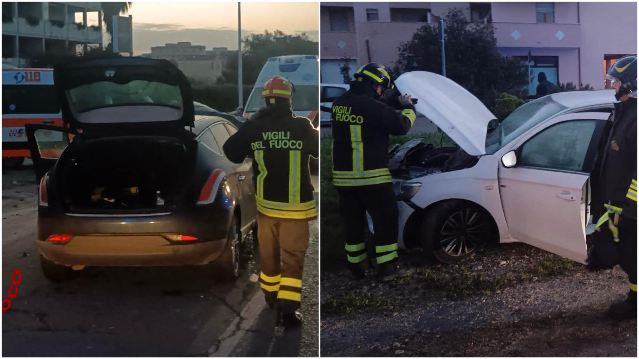 Scontro tra due auto: due feriti trasportati al Pronto soccorso