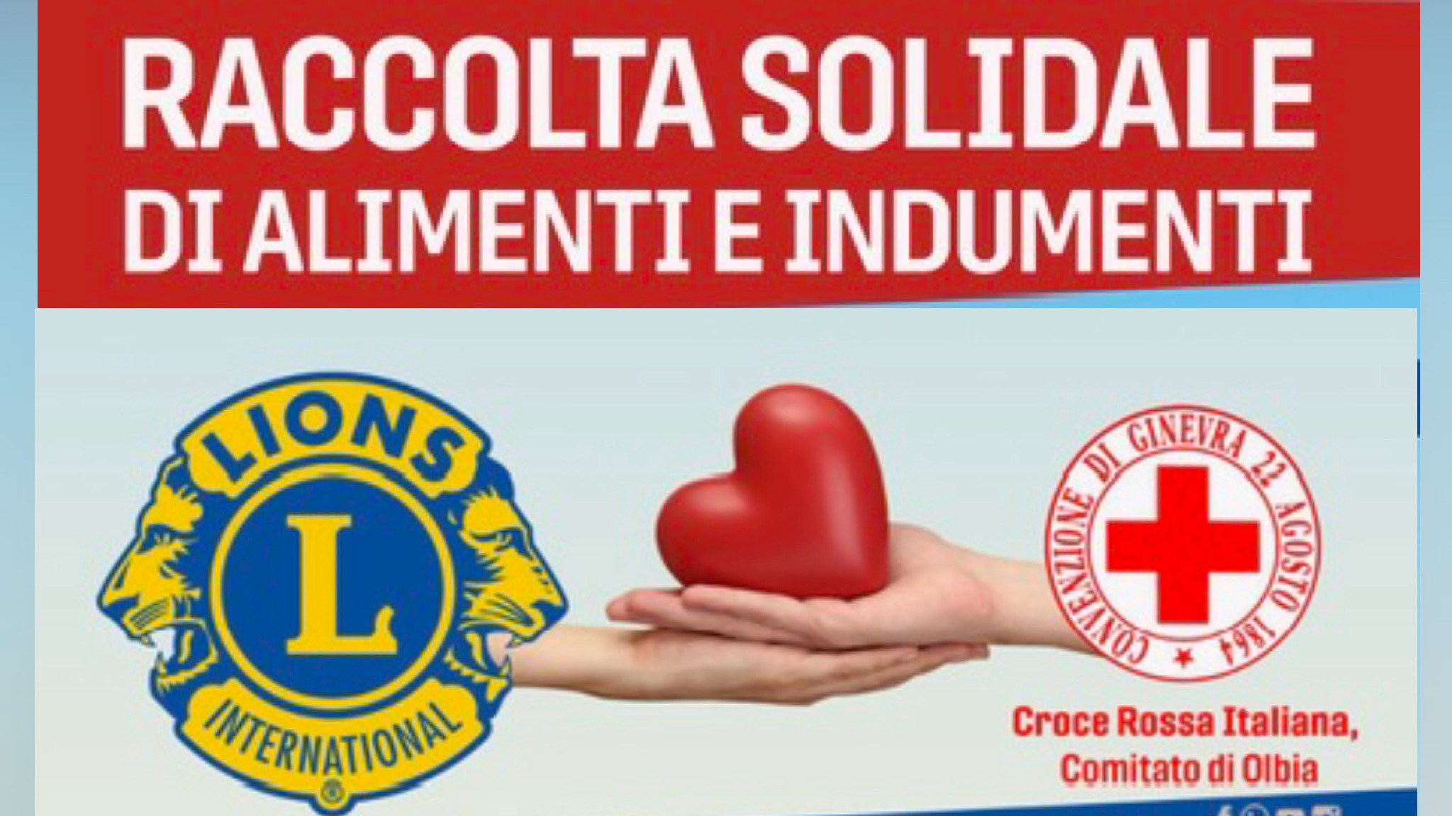 Olbia, il Lions club organizza una raccolta solidale con la Croce rossa Olbia