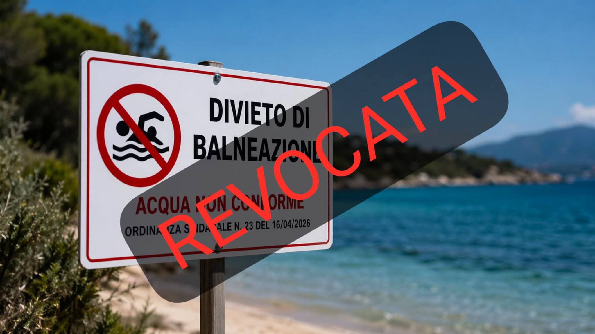 Olbia, revocata l’ordinanza di divieto balneazione alla Cannita