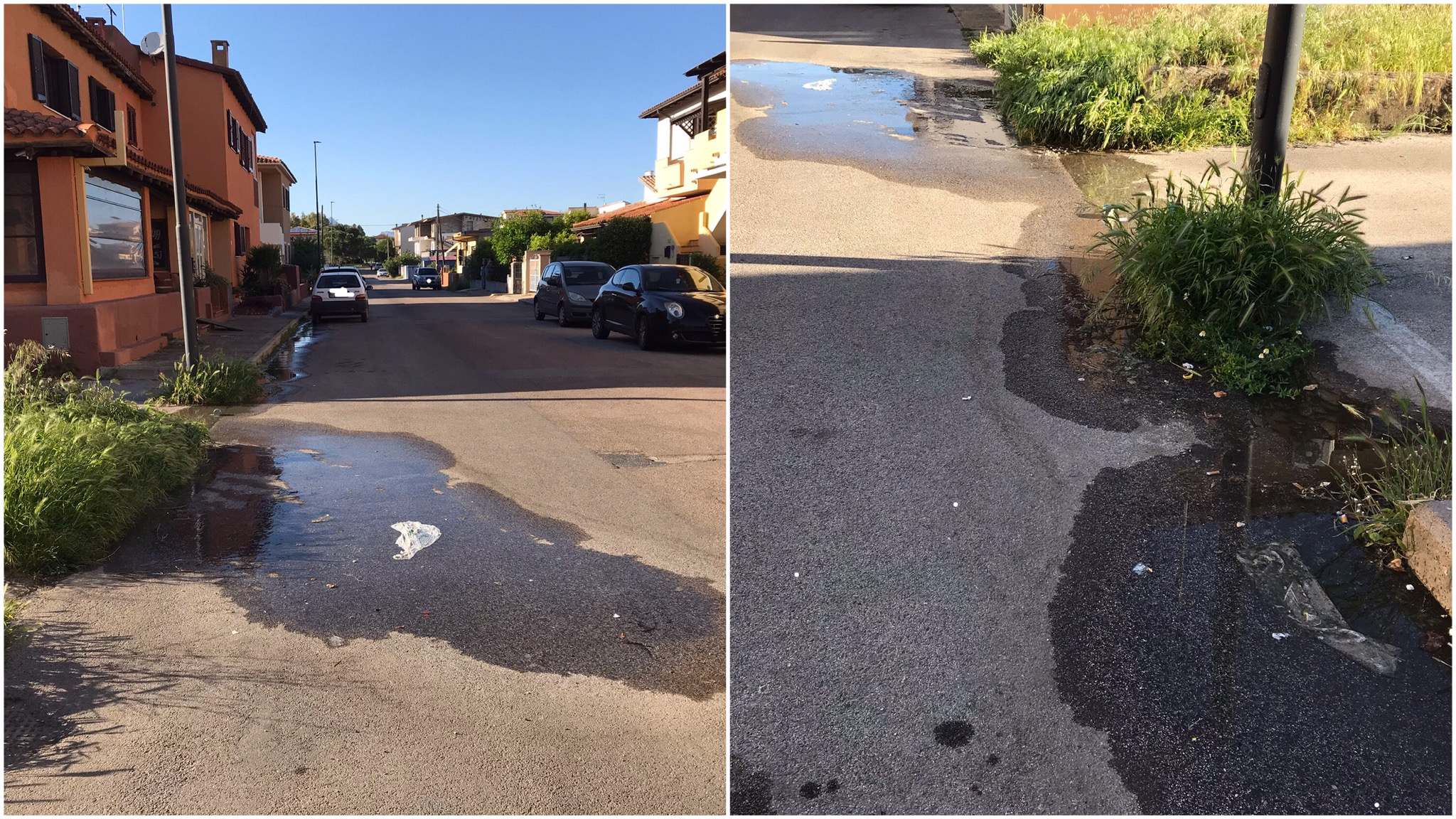 Olbia, ancora perdite d’acqua in zona Bandinu 