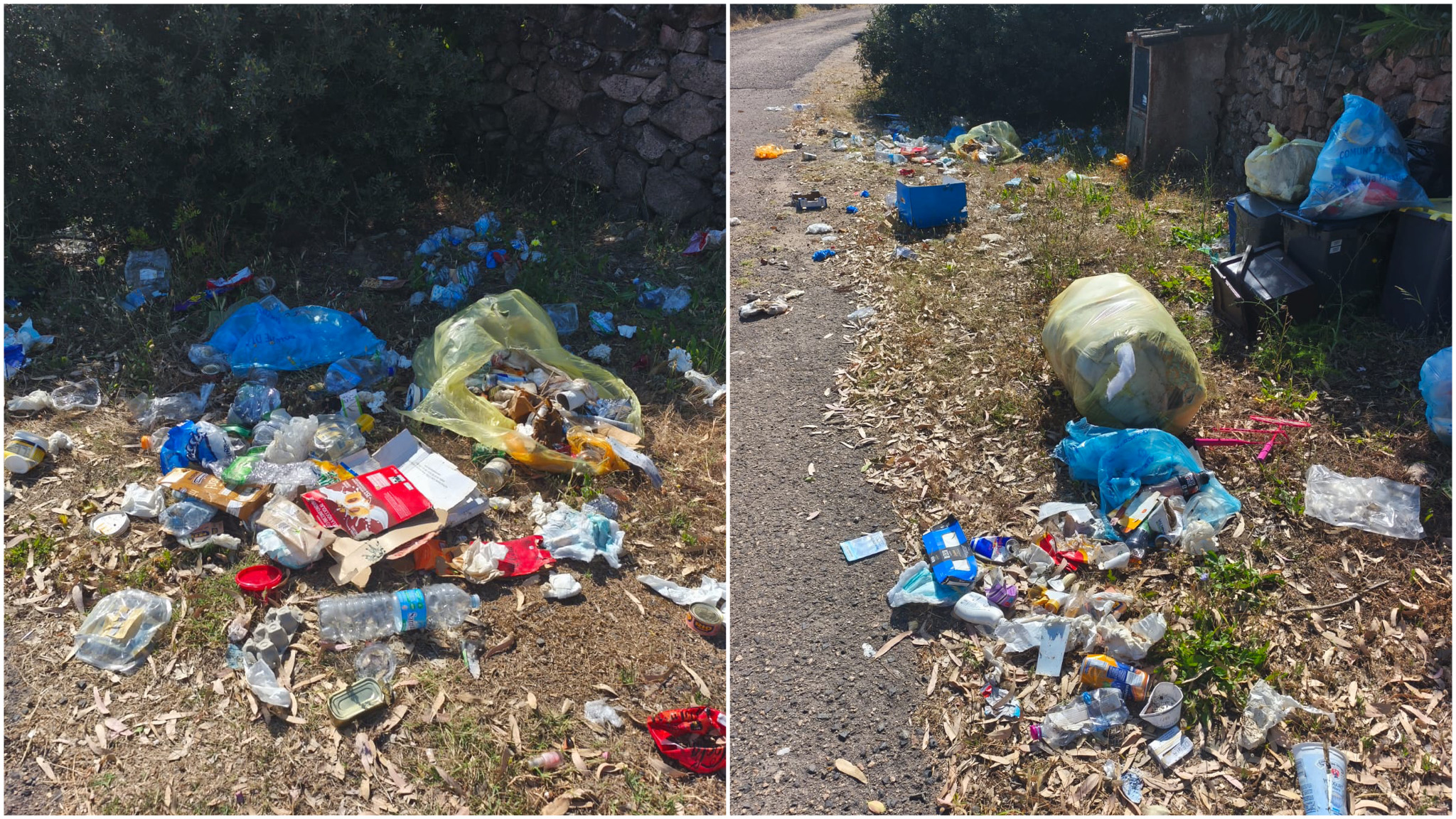 Porto Rotondo: rifiuti abbandonati in via Monte Ladu