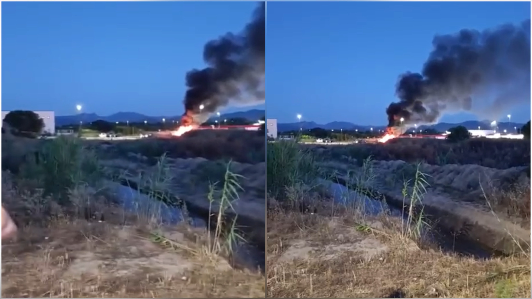 Olbia, auto in fiamme in via dei Fabbri