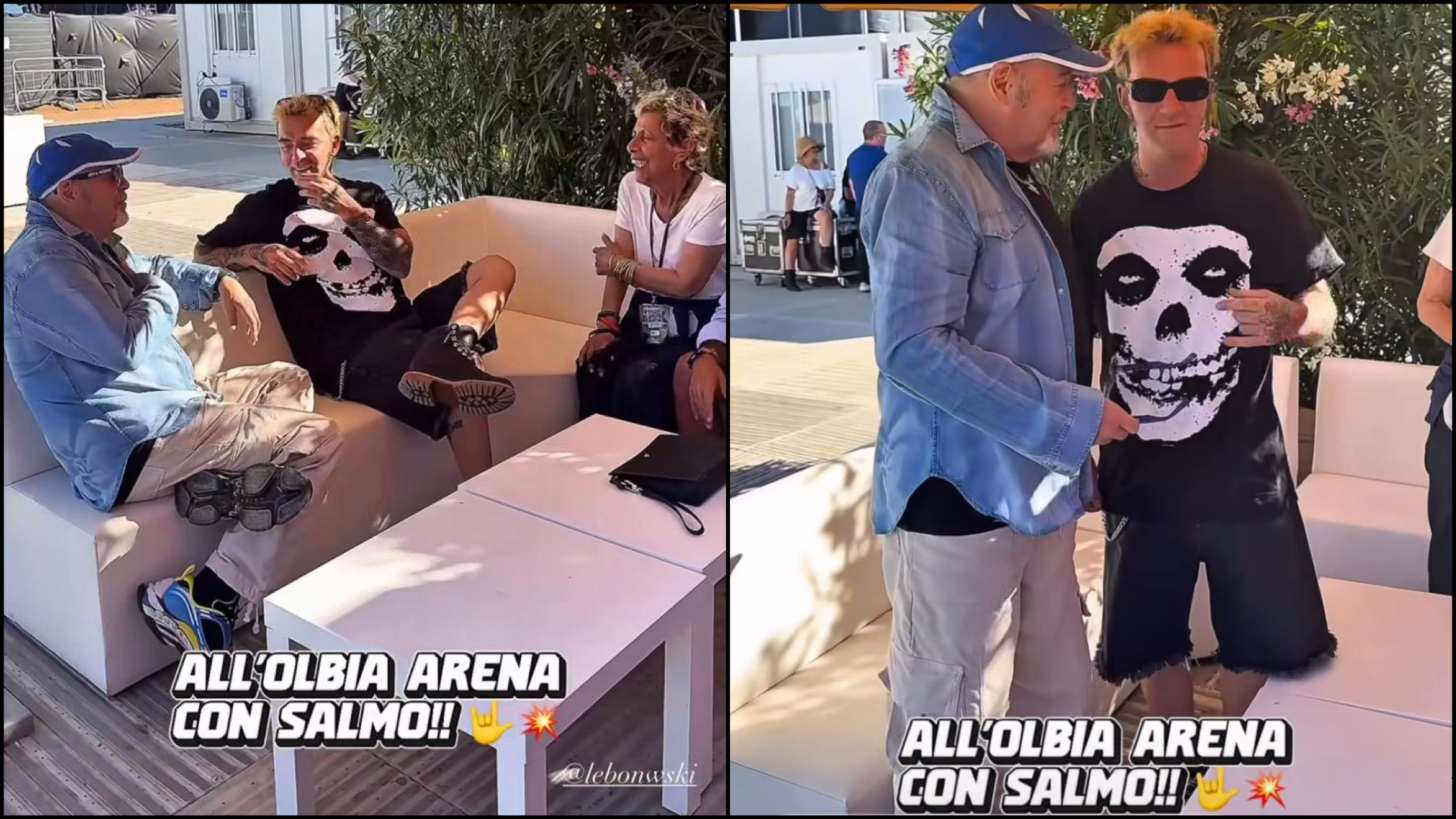 Dietro le quinte dell’Olbia Arena: l’abbraccio di Vasco e Salmo