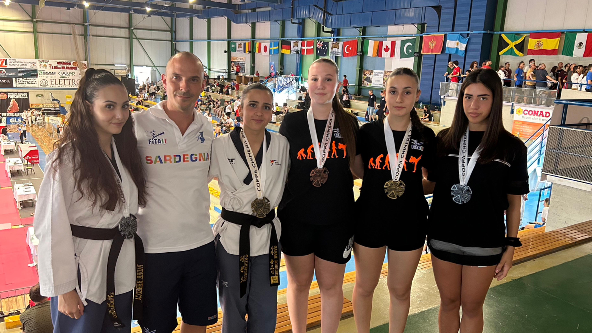 Olbia, pioggia di medaglie per le atlete del Taekwondo Terranova