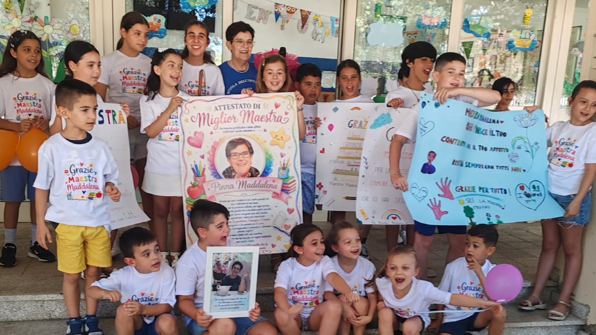 Olbia, il saluto speciale a Maestra Maddalena Pinna